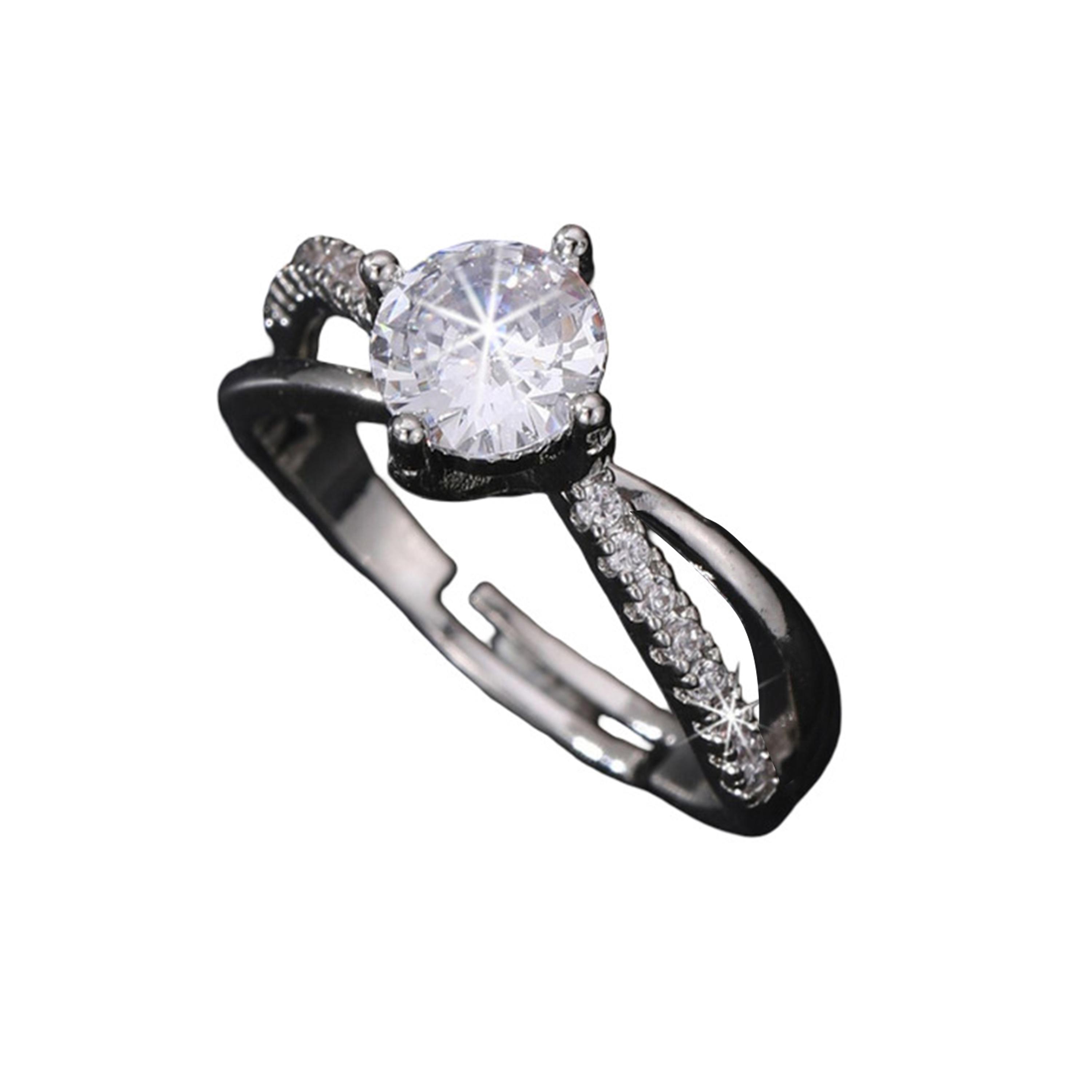 تيك تو - خاتم فضي مرصع بأحجار الراين-women-watchesandjewellery-jewellery-rings-image-1