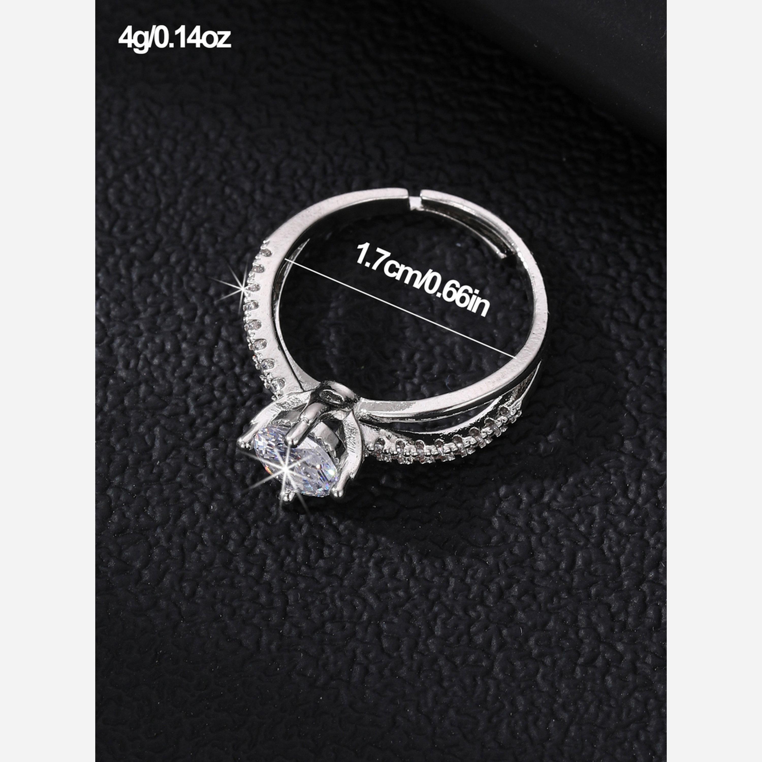 Take Two Silver Rhinestone Embellished Ring-women-watchesandjewellery-jewellery-rings-image-6