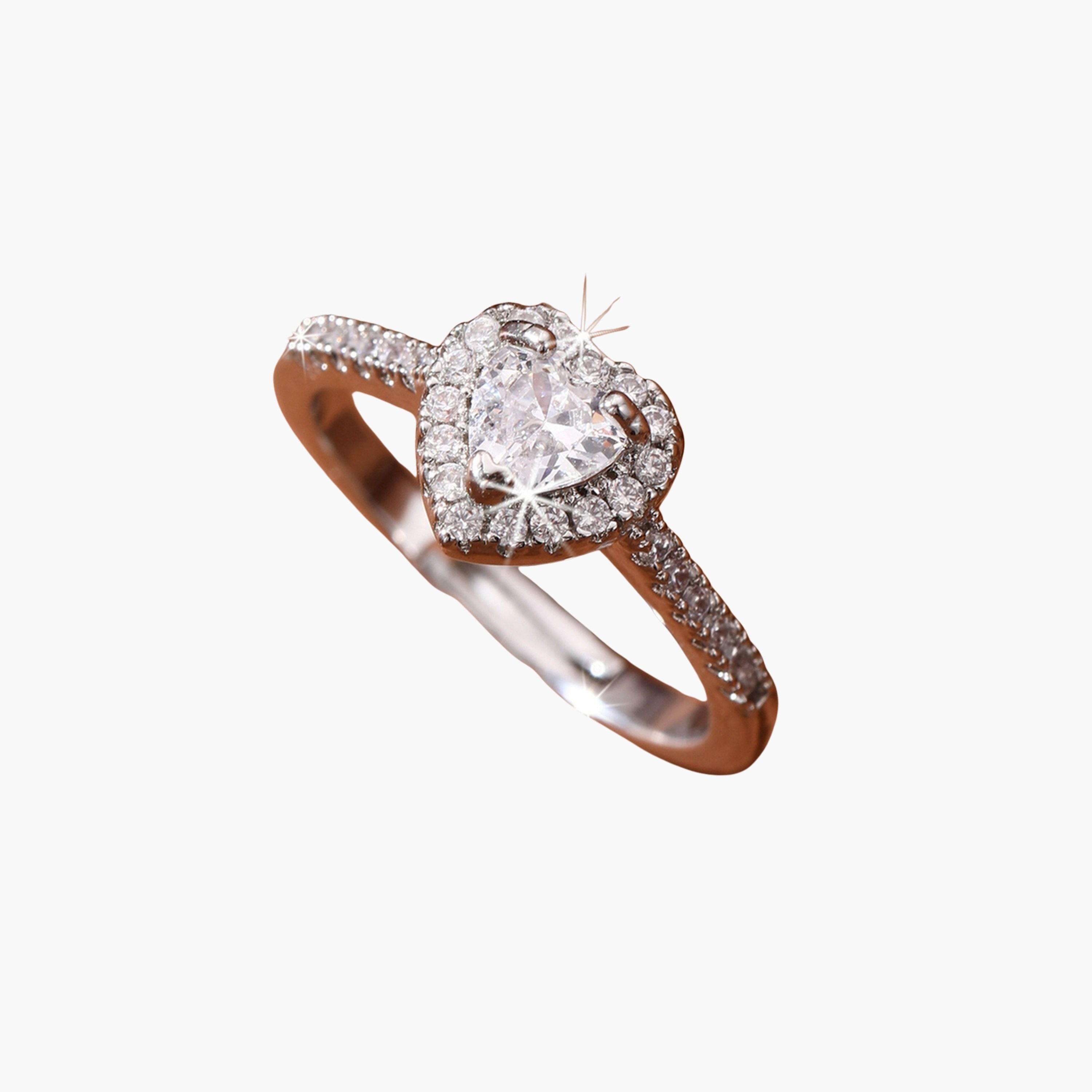Take Two Silver Heart Rhinestone Embellished Ring-women-watchesandjewellery-jewellery-rings-image-1