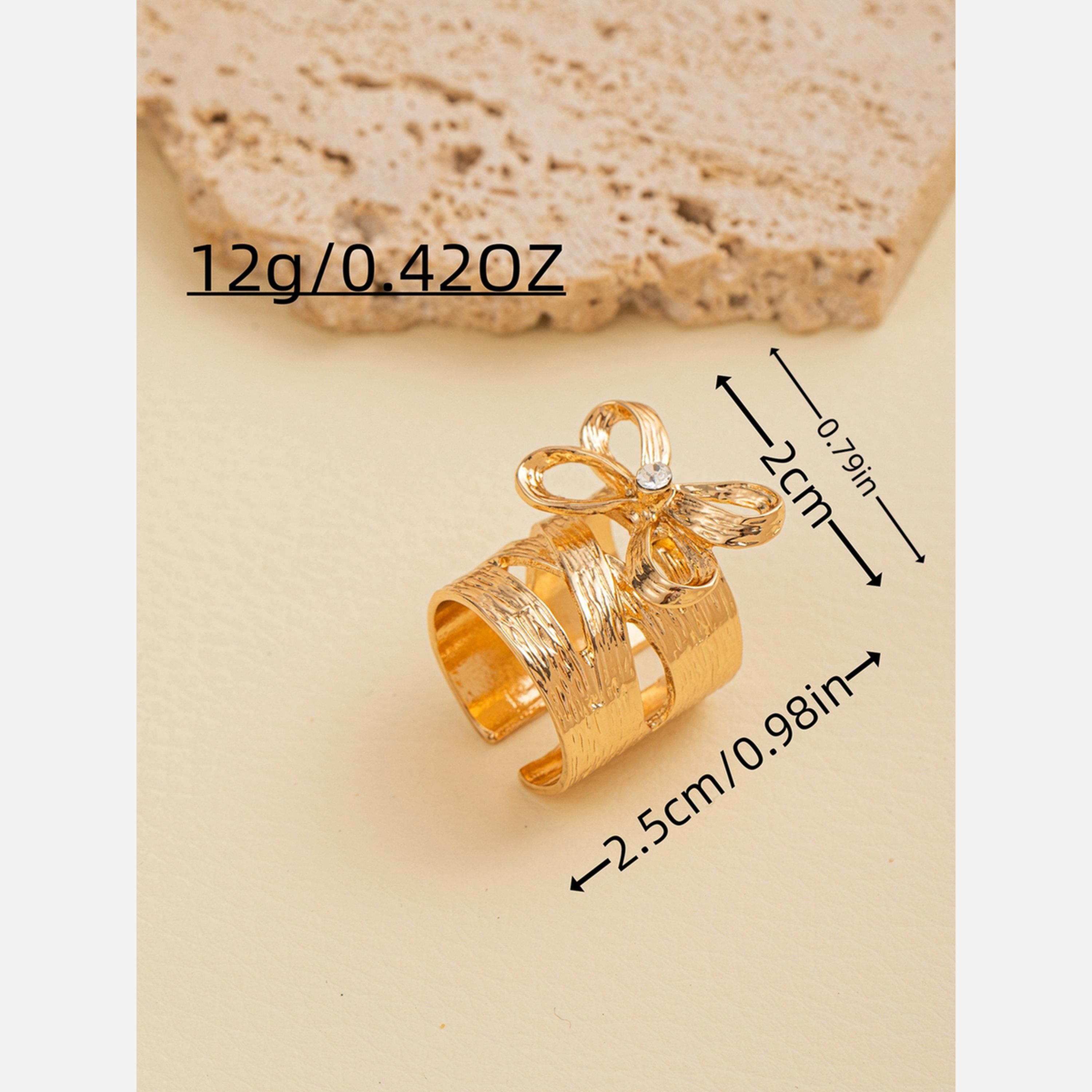Take Two Gold Bow Decor Open Ring-women-watchesandjewellery-jewellery-rings-image-4