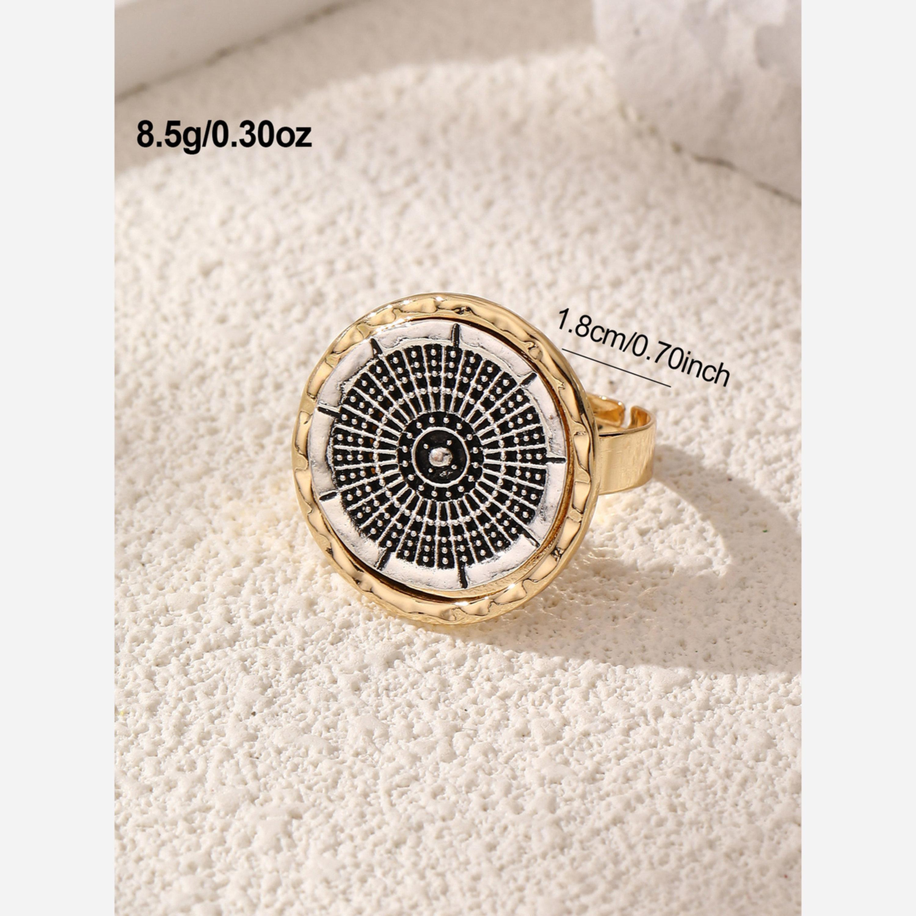 Take Two Round Ring with Geometric Mandala Design-women-watchesandjewellery-jewellery-rings-image-3