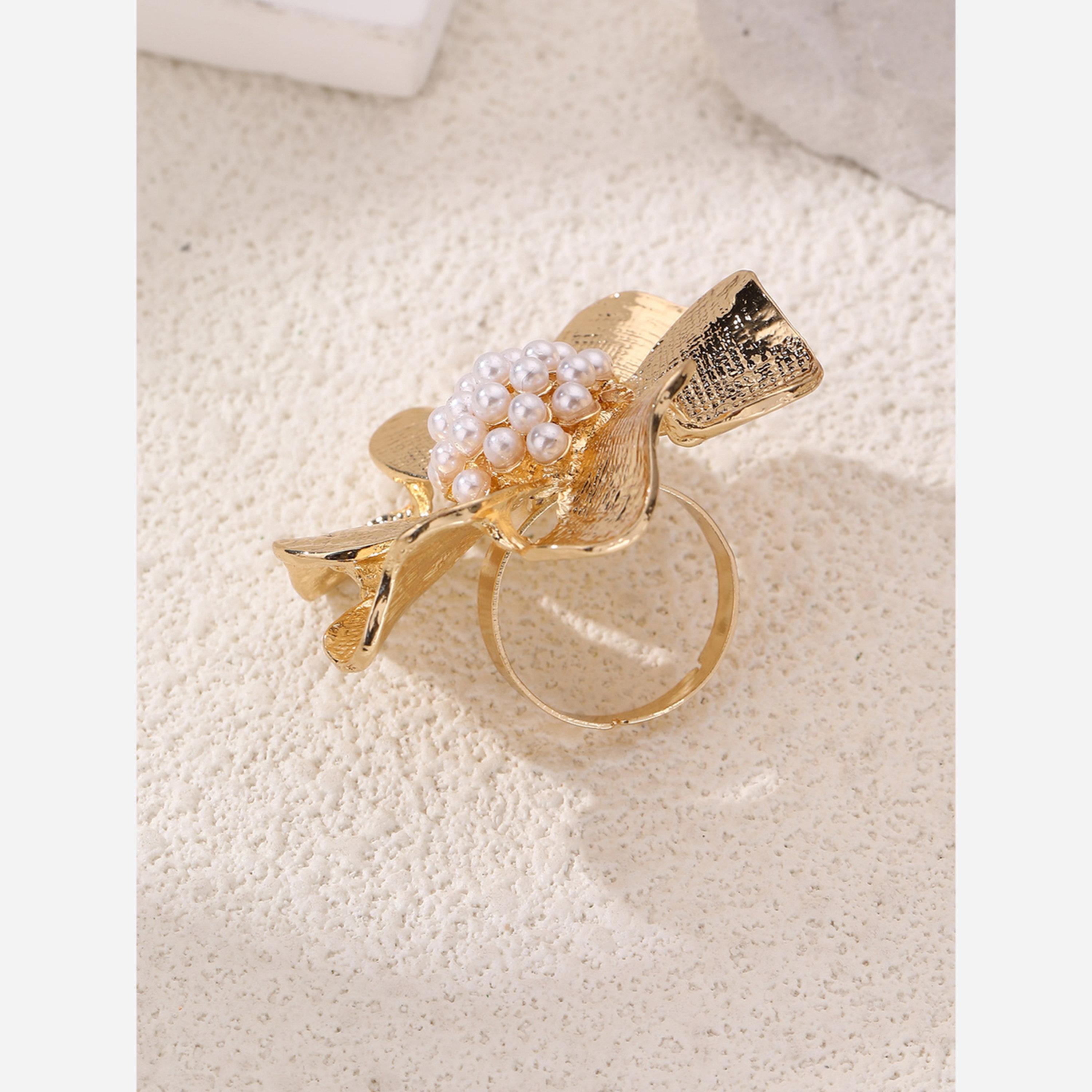 Take Two Flower Faux Pearl Embellished Ring-women-watchesandjewellery-jewellery-rings-image-2