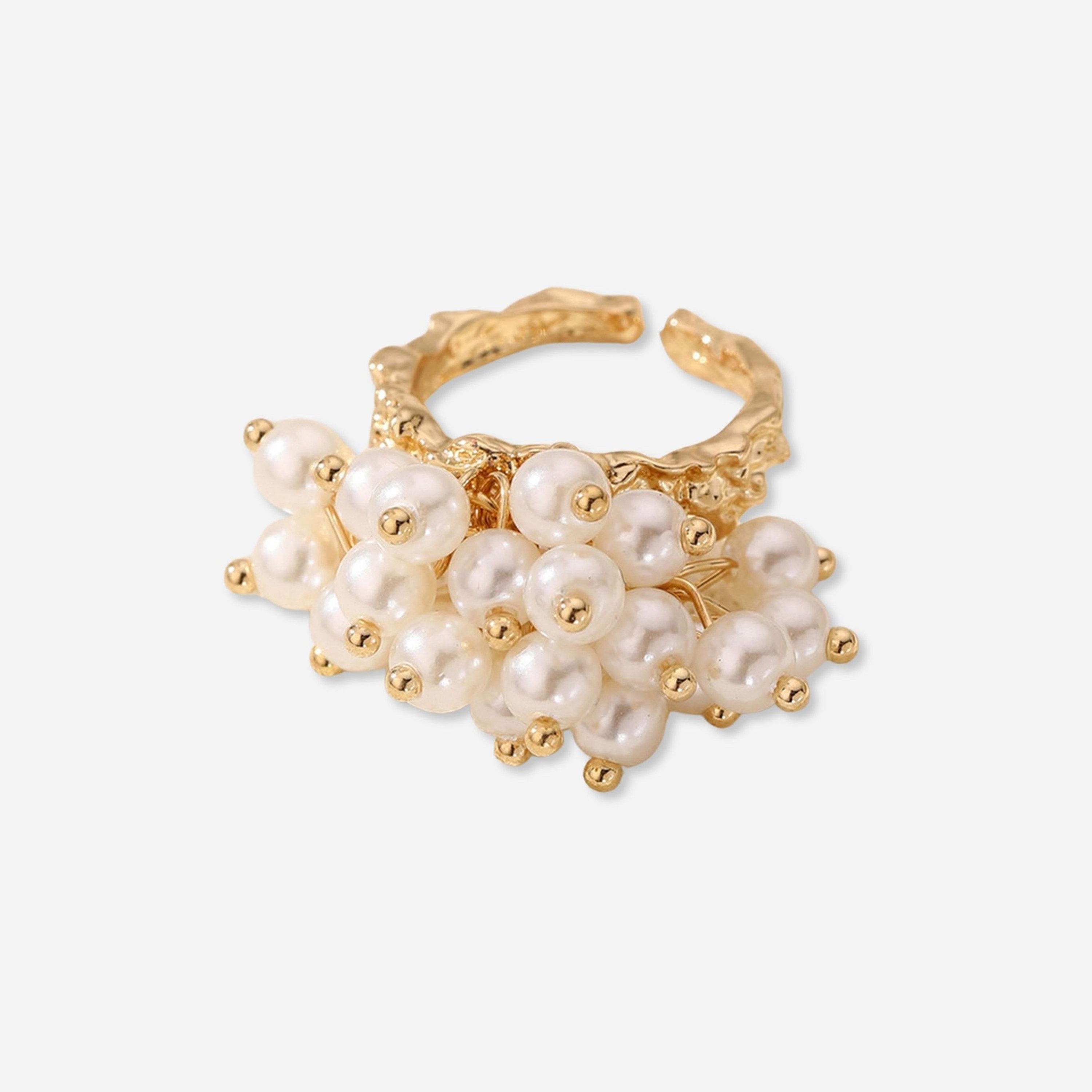 تيك تو - خاتم مزين باللؤلؤ الصناعي-women-watchesandjewellery-jewellery-rings-image-1