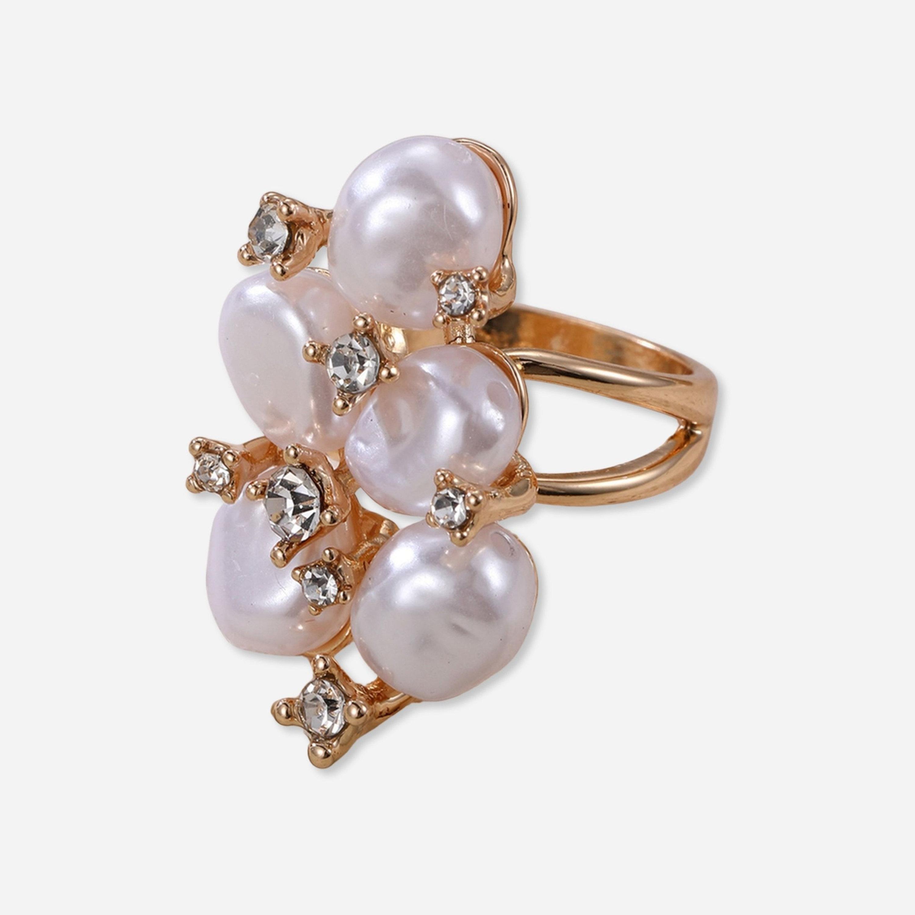 Take Two Rhinestone Faux Pearl Embellished Ring-women-watchesandjewellery-jewellery-rings-image-1