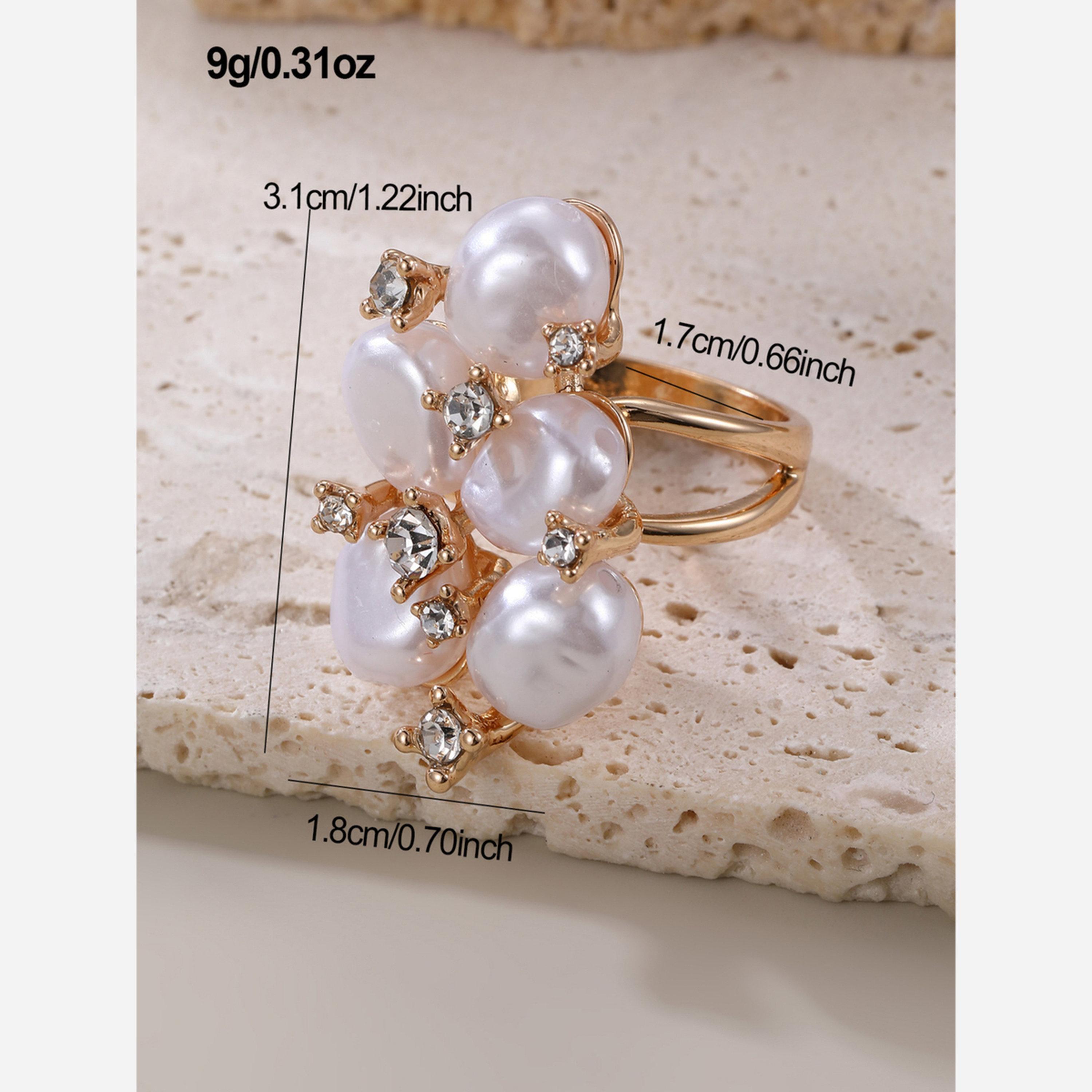 تيك تو - خاتم مرصع بأحجار الراين واللؤلؤ الصناعي-women-watchesandjewellery-jewellery-rings-image-3