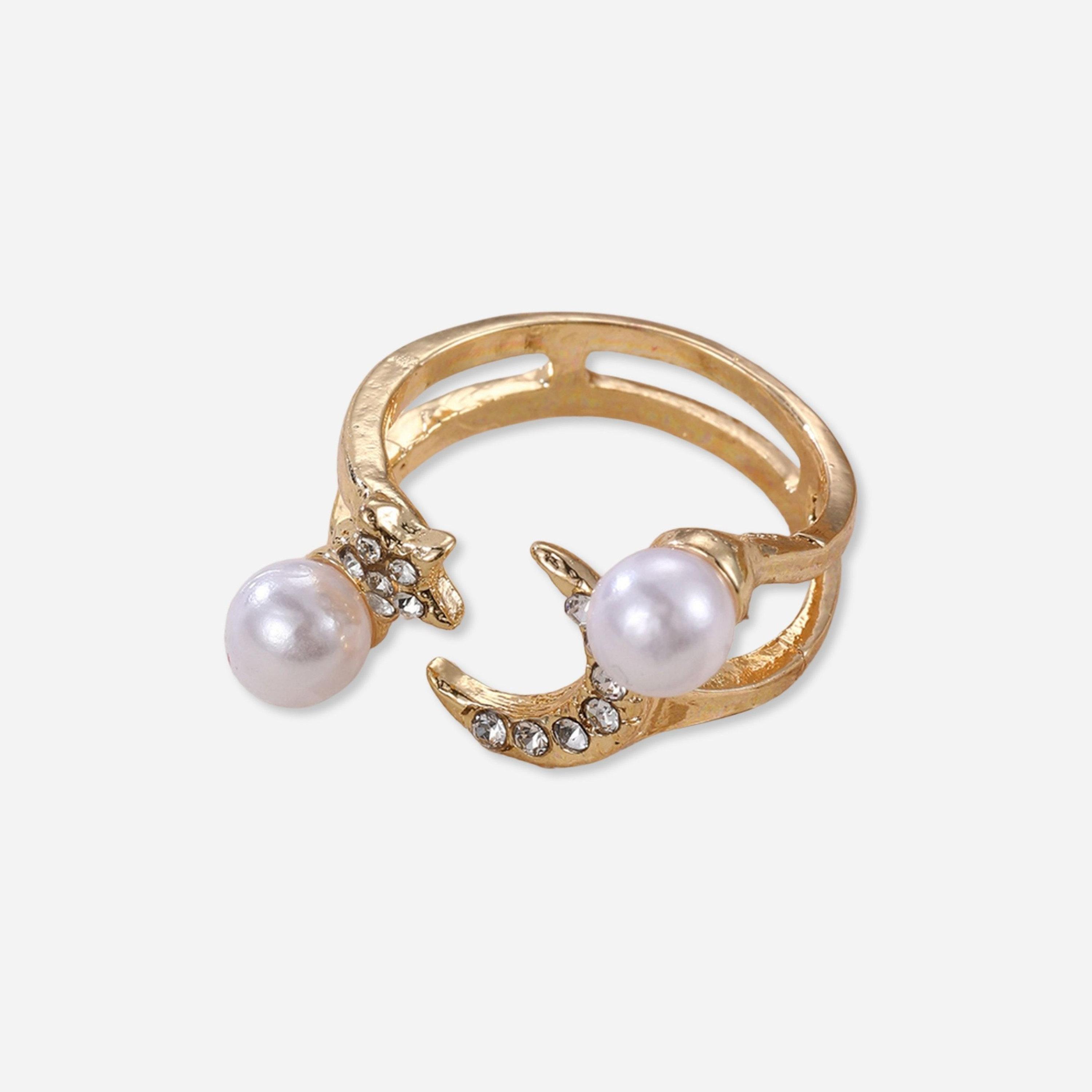 Take Two Rhinestone Faux Pearl Embellished Ring-women-watchesandjewellery-jewellery-rings-image-1