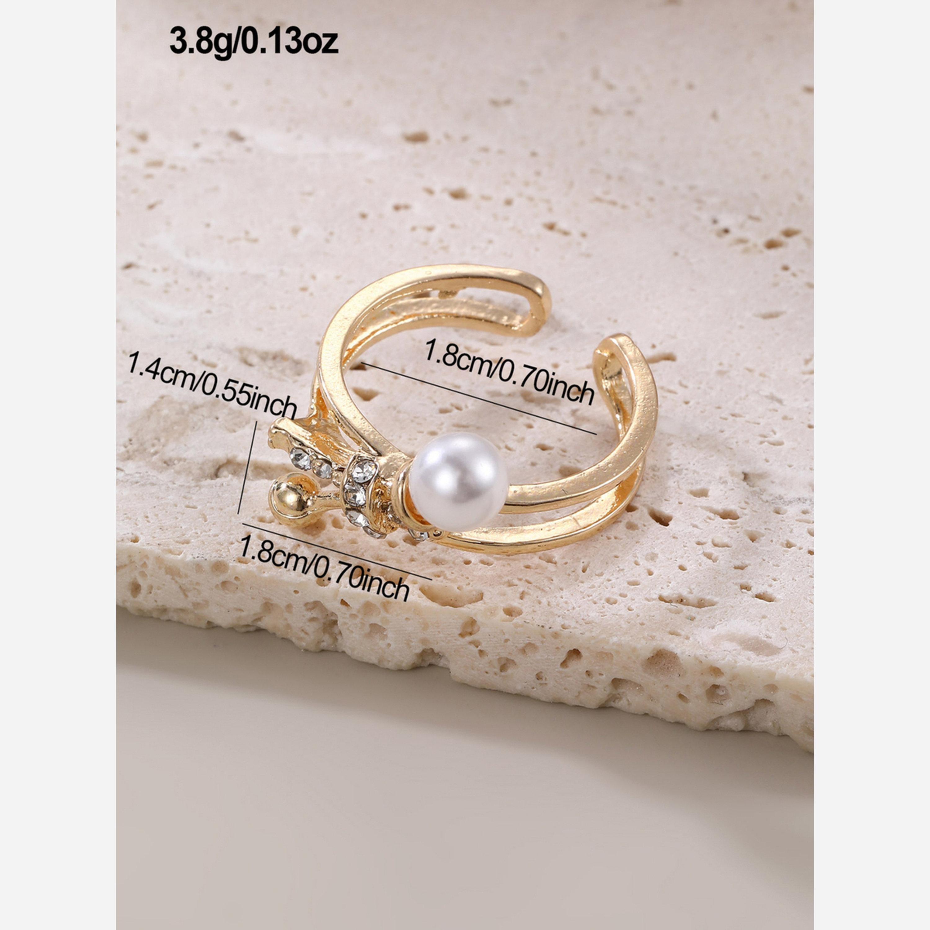 Take Two Rhinestone Faux Pearl Embellished Ring-women-watchesandjewellery-jewellery-rings-image-3