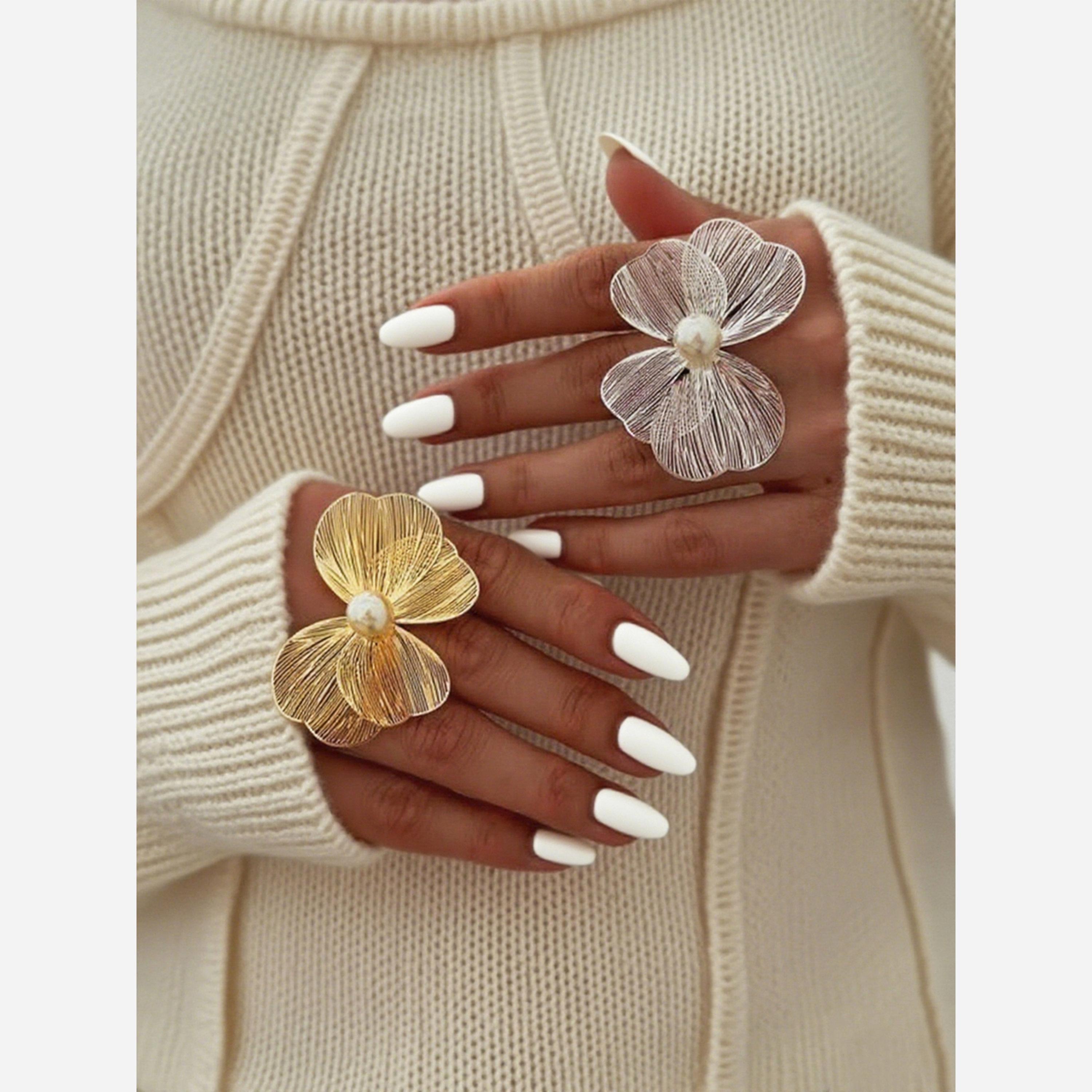 Take Two Hollow Carved Faux Pearl Embellished Ring-women-watchesandjewellery-jewellery-rings-image-2