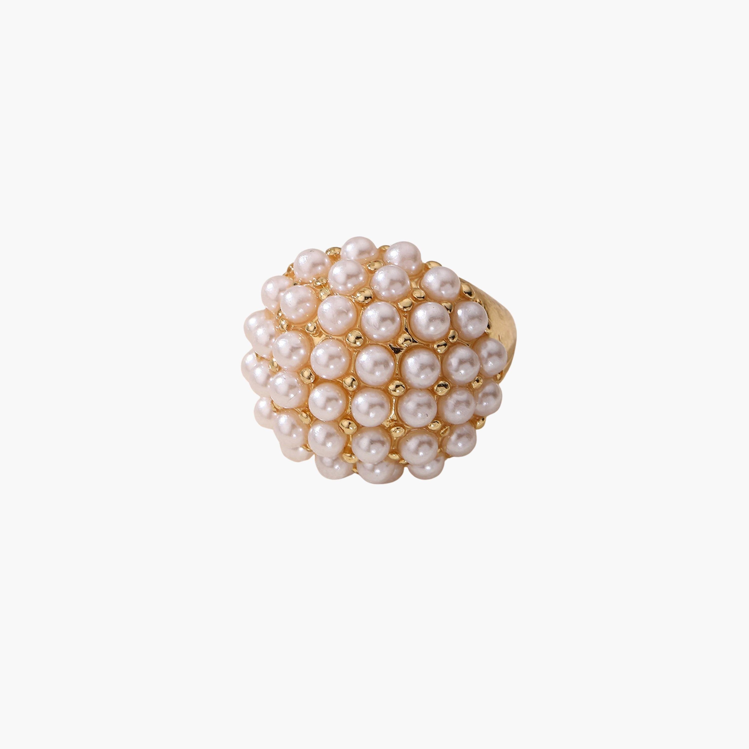 Take Two Faux Pearl Embellished Ring-women-watchesandjewellery-jewellery-rings-image-1