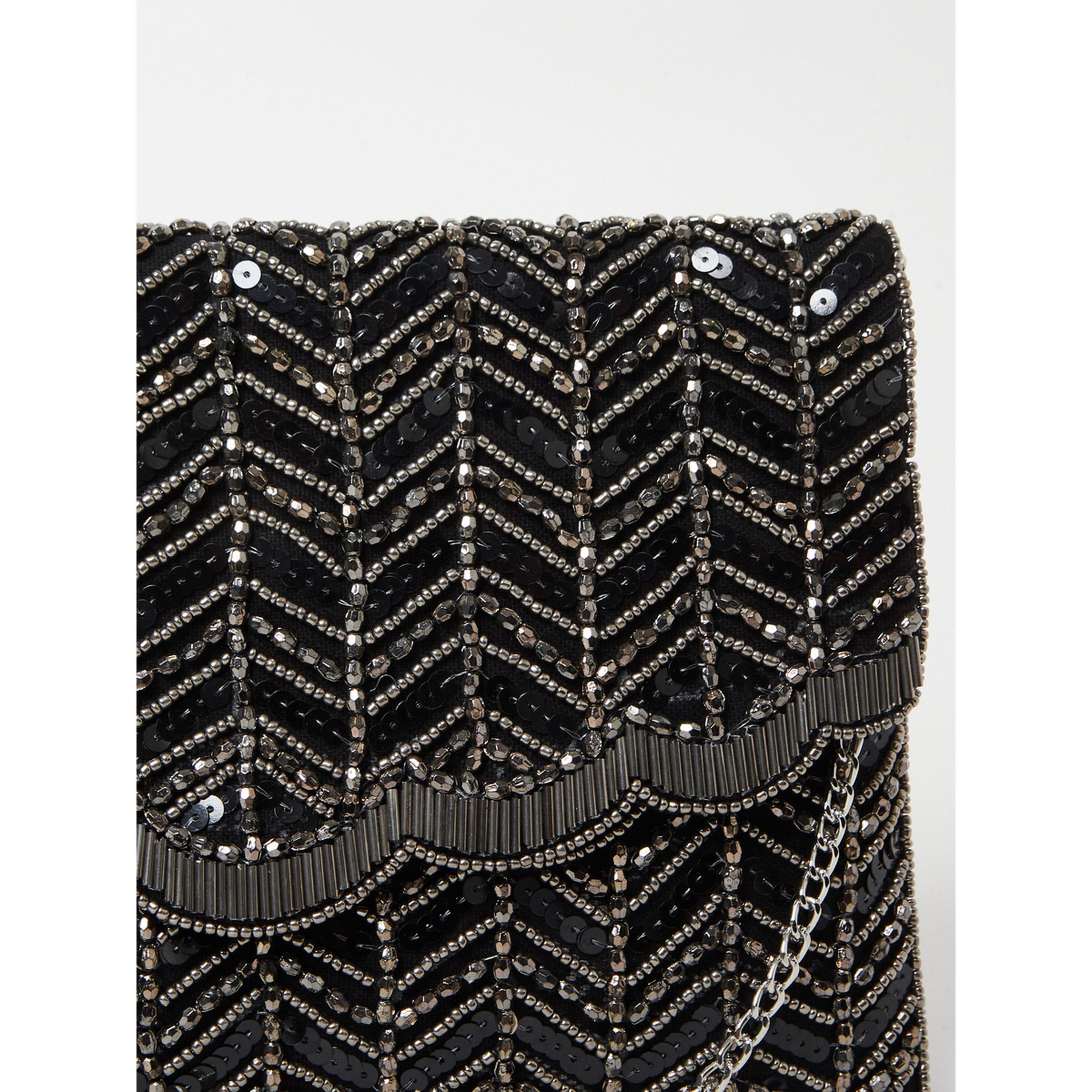 Styli Women Black Embellished Clutch Bag-women-bagsandwallets-handbags-image-3
