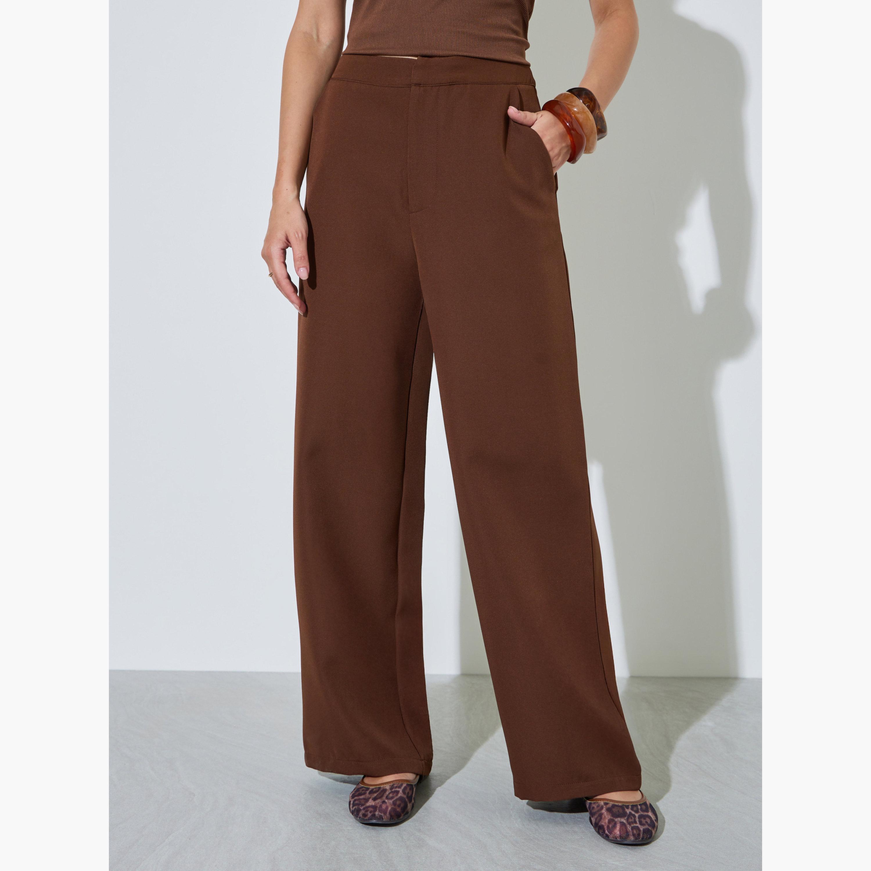 بنطال سادة بأرجل واسعة-women-clothing-trousers-image-1