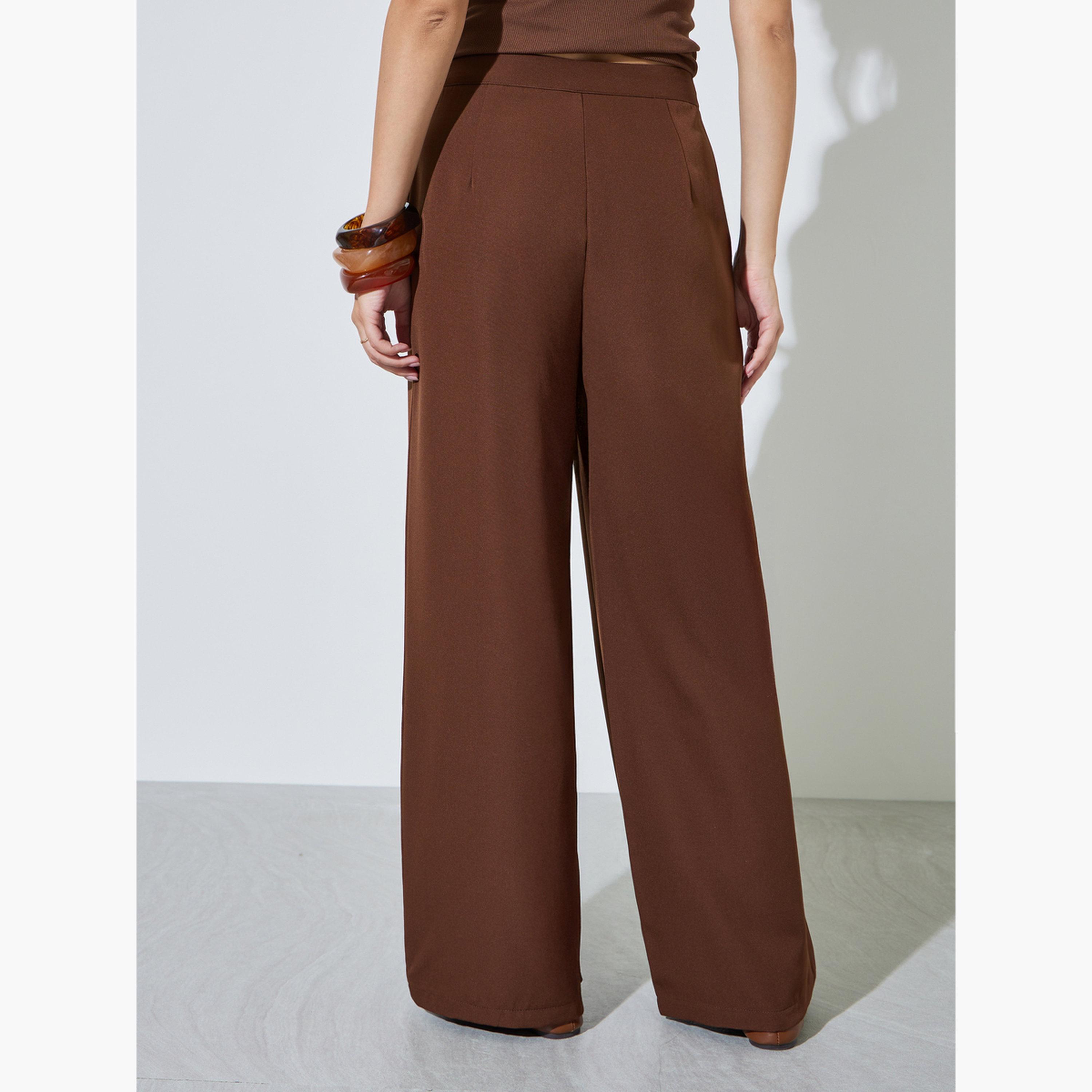 بنطال سادة بأرجل واسعة-women-clothing-trousers-image-4