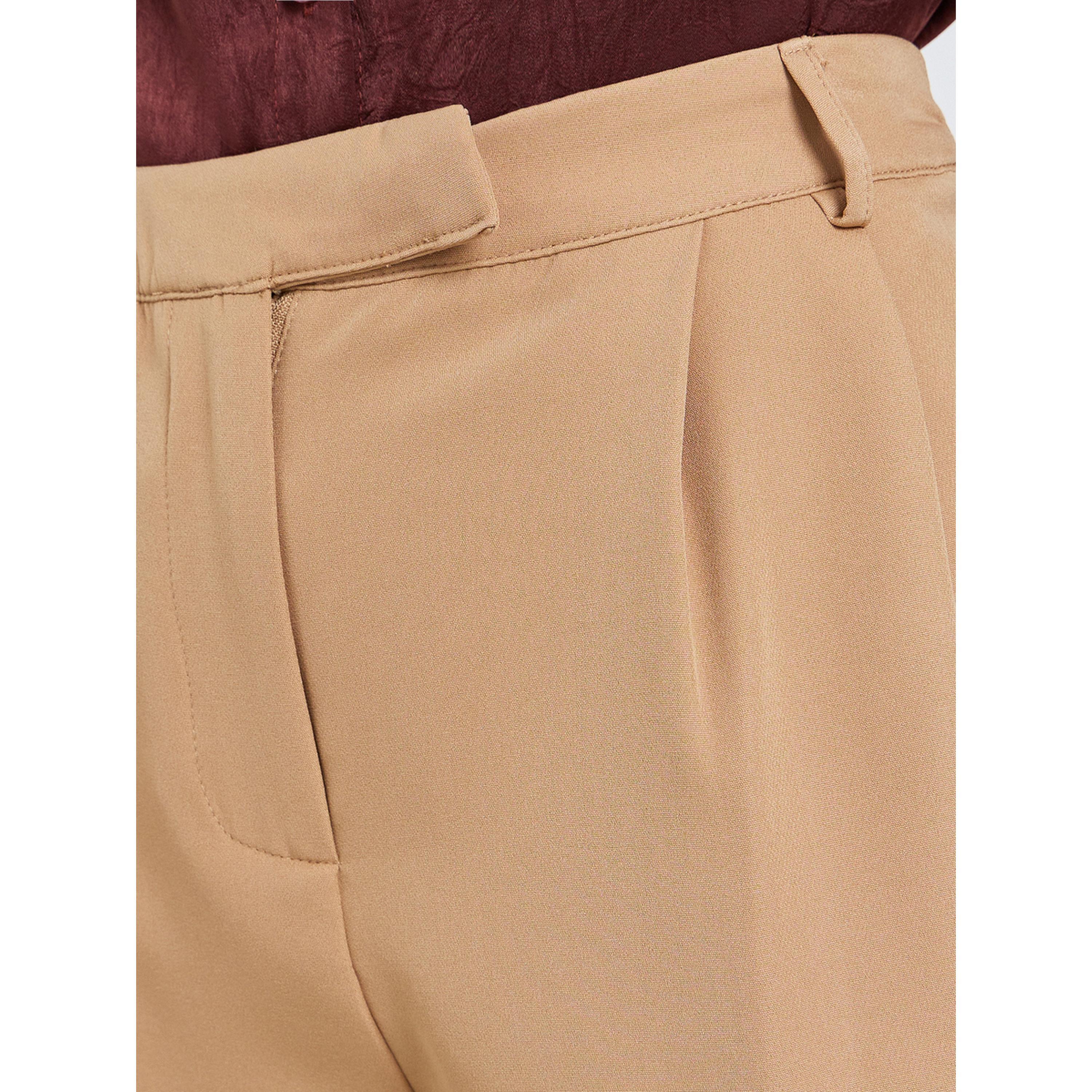 Styli Women Beige Straight Leg Trousers-women-clothing-bottoms-trousers-image-3