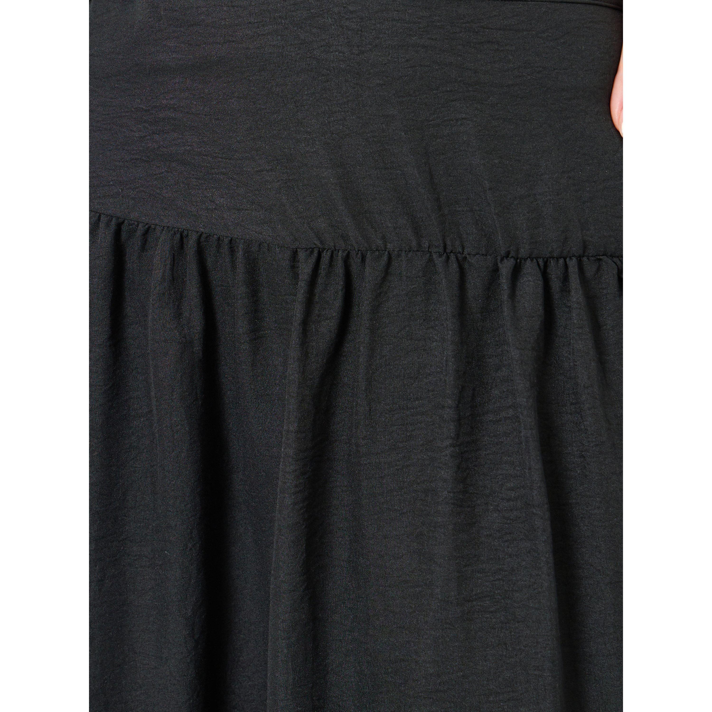 Styli Women Black A-Line Maxi Skirt-women-clothing-bottoms-skirts-image-3