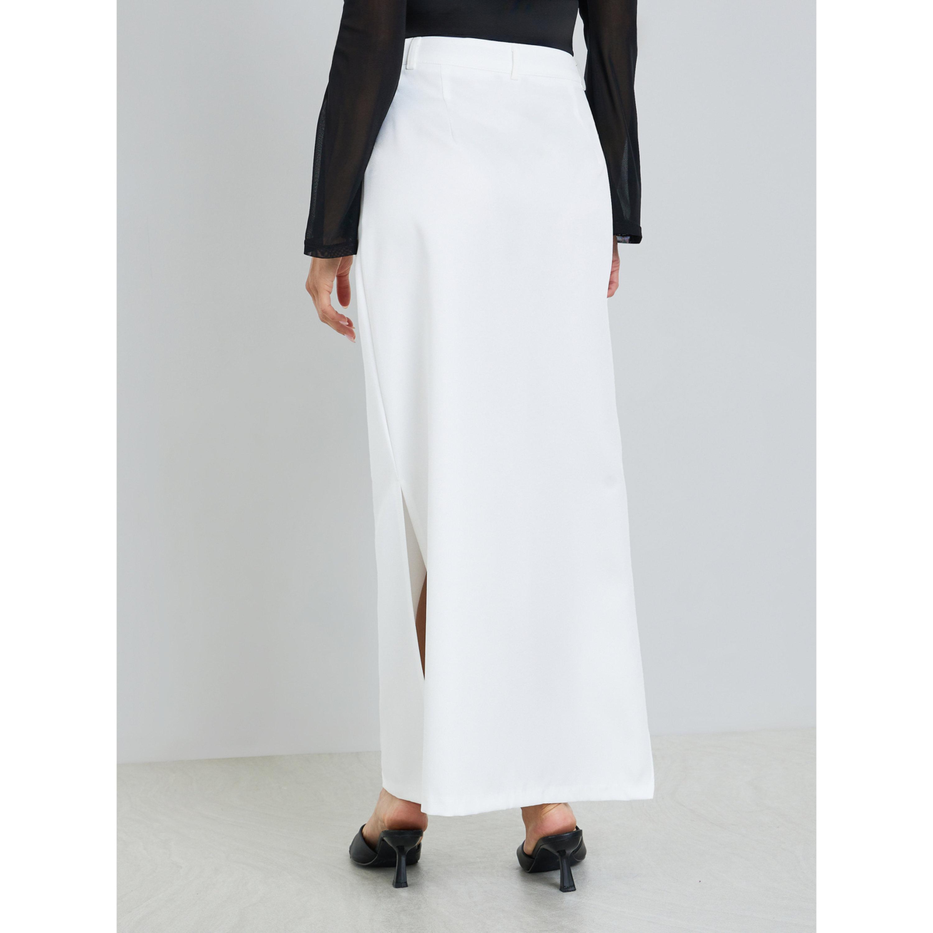 Styli Women Off-White Bodycon Maxi Skirt-women-clothing-bottoms-skirts-image-4