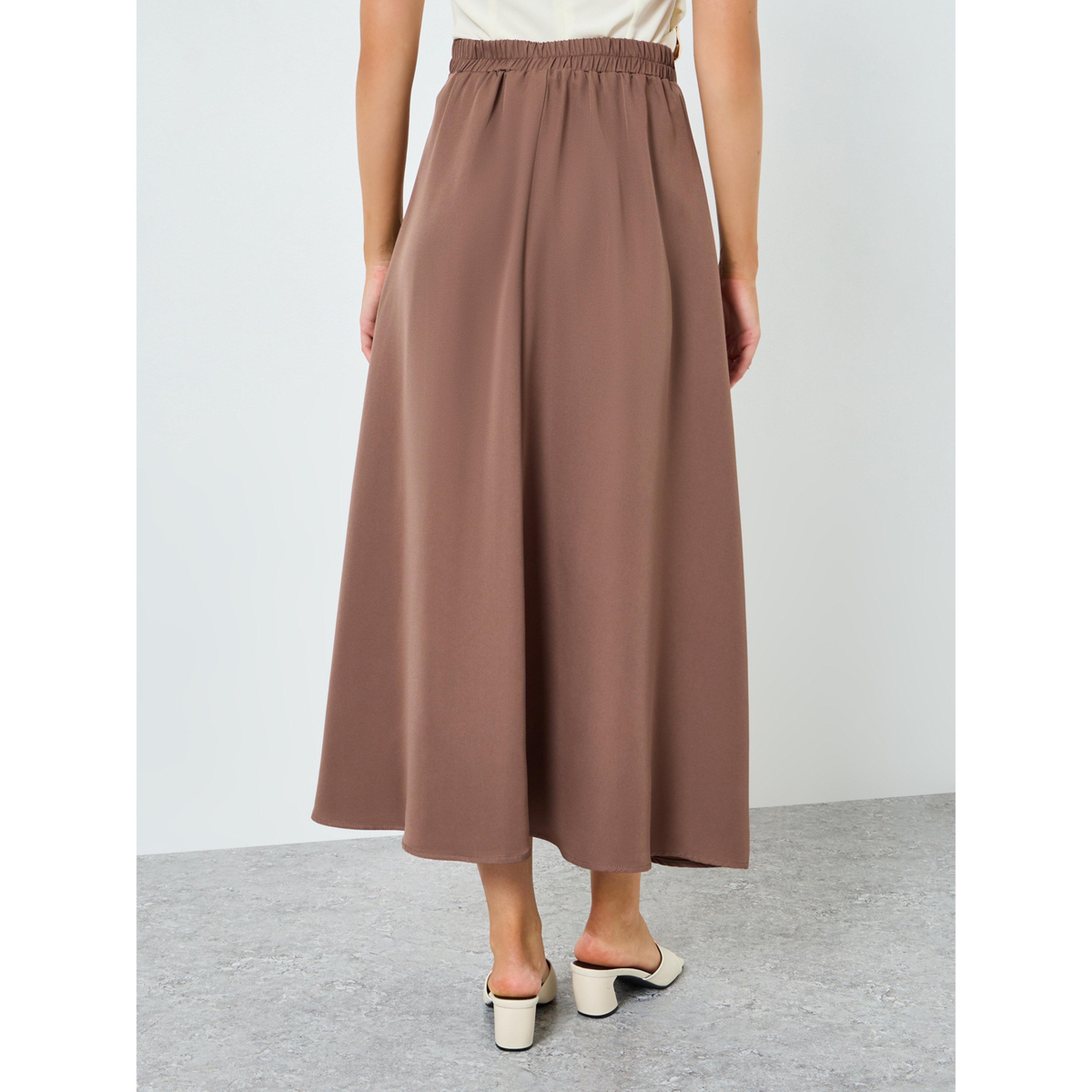 تنورة طويلة سادة بحافة واسعة-women-clothing-bottoms-skirts-image-1