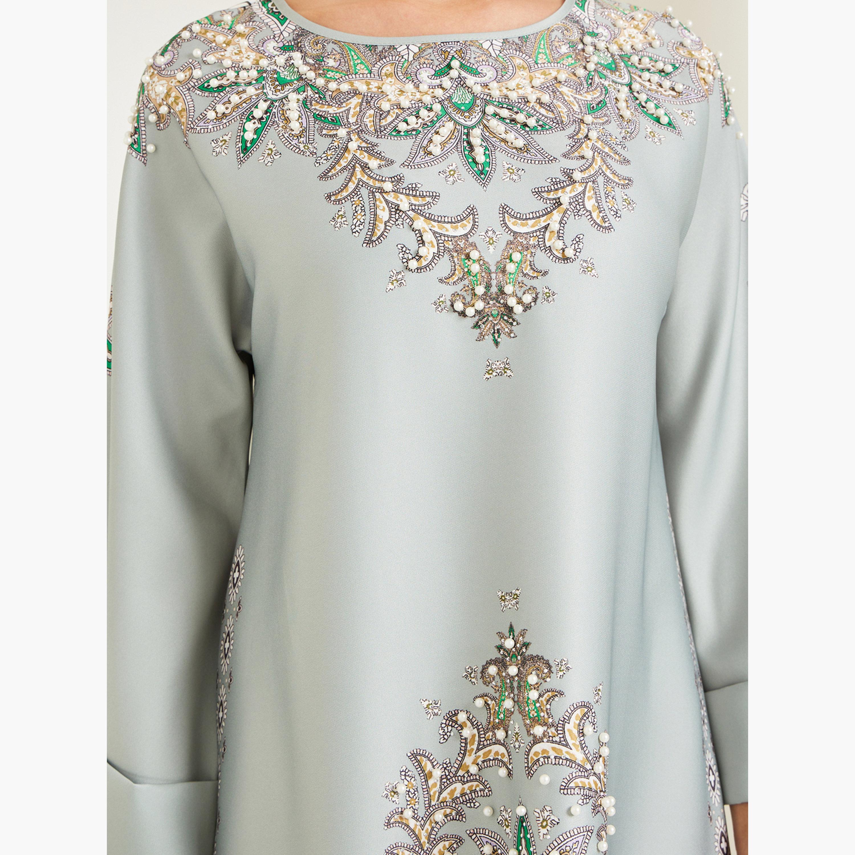 أميرة x ستايلي جلابية بأكمام طويلة وتفاصيل مزينة-women-arabicclothing-jalabiyas-image-4