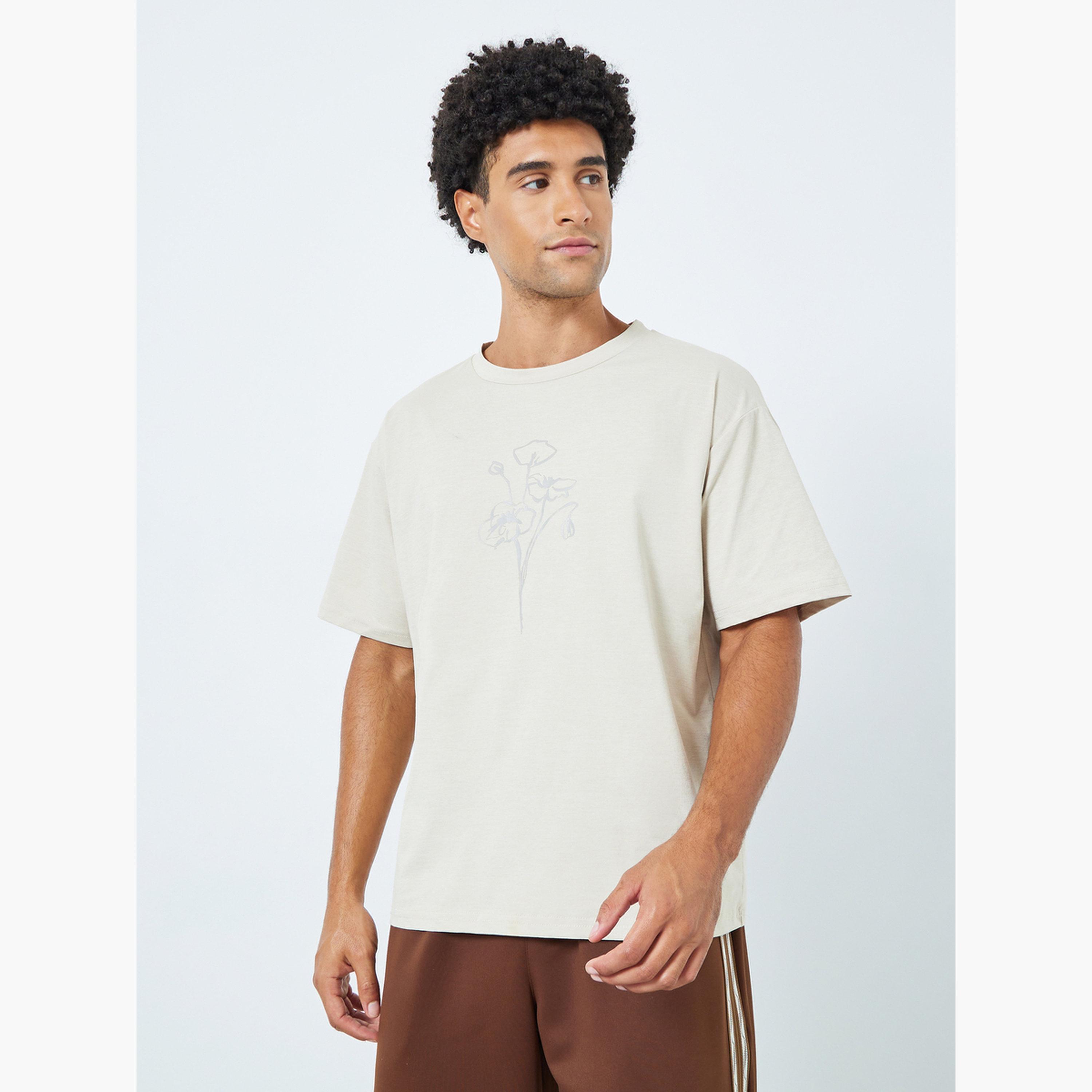 Styli Men Floral Print Oversized T-Shirt-men-clothing-tshirtsandpolos-tshirts-image-1