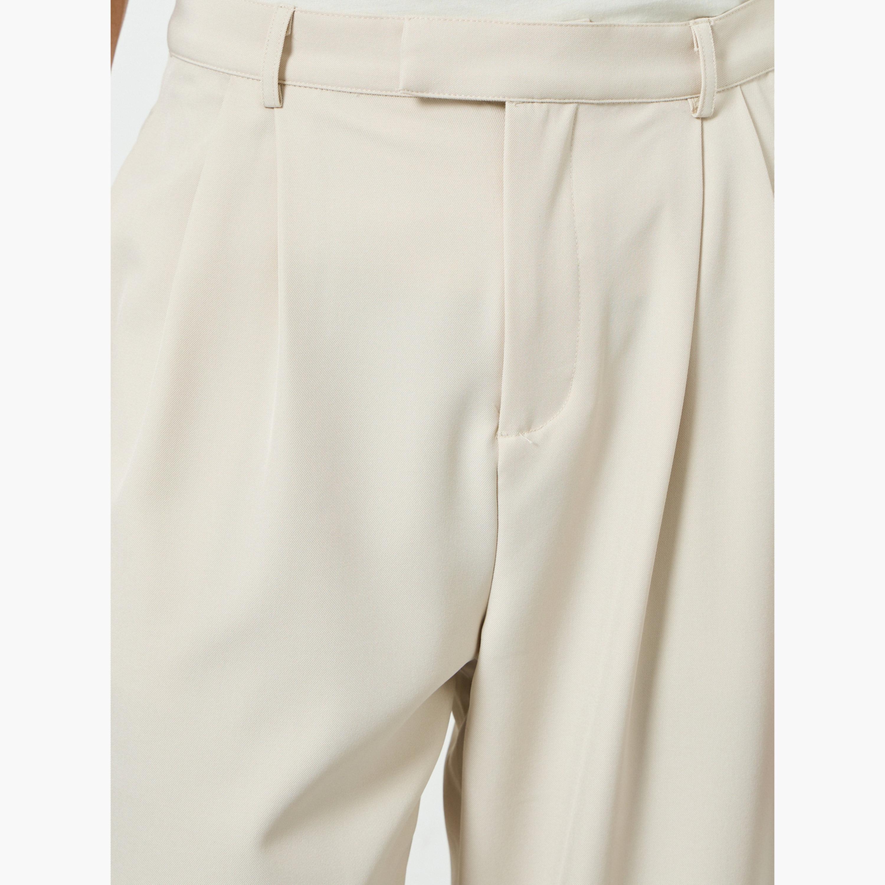 Styli Men Brown Double Fold Pleat Baggy Trousers-men-clothing-bottoms-trousersandchinos-trousers-image-4