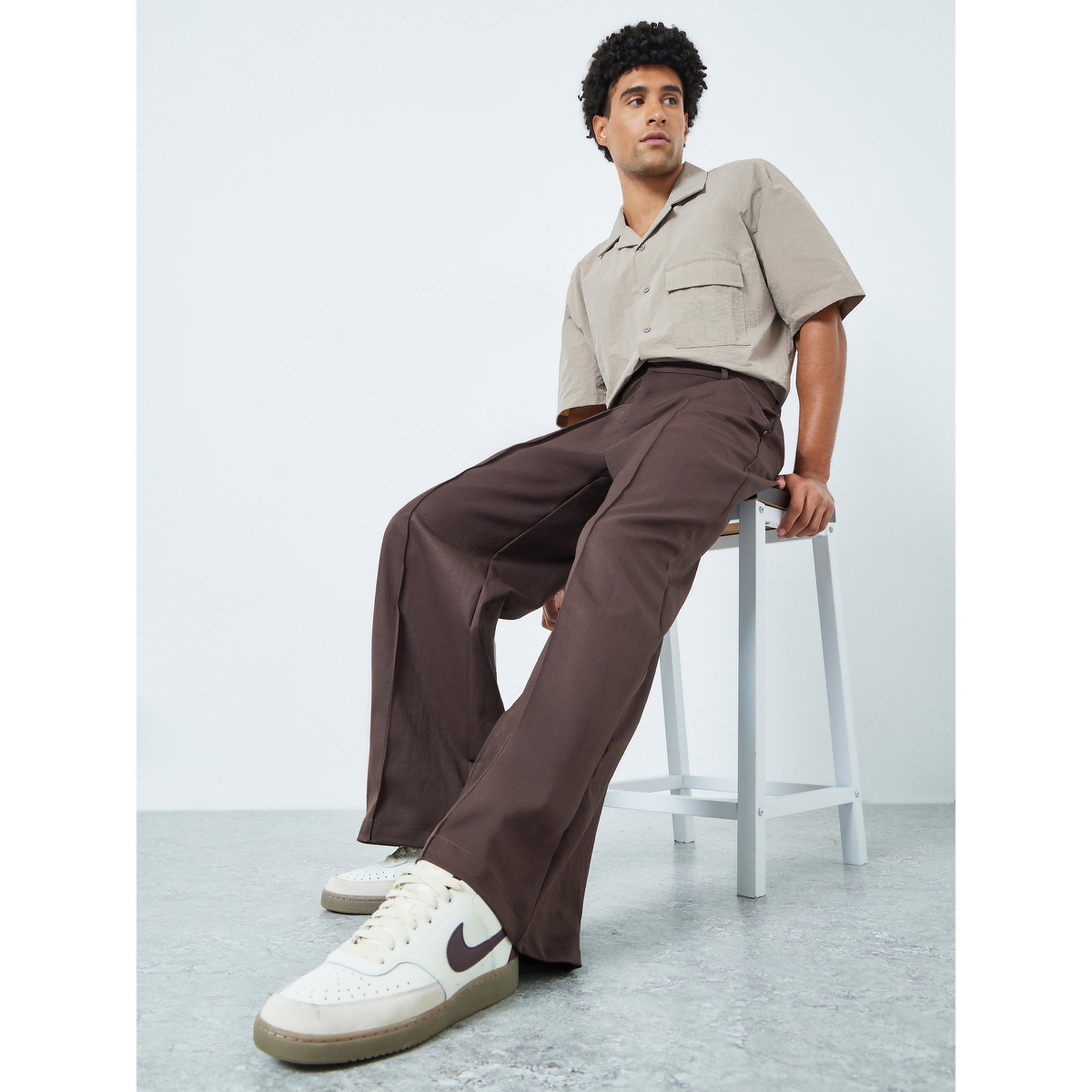 Styli Men Baggy Panelled Trousers with Pocket Detail-men-clothing-bottoms-trousersandchinos-trousers-image-3