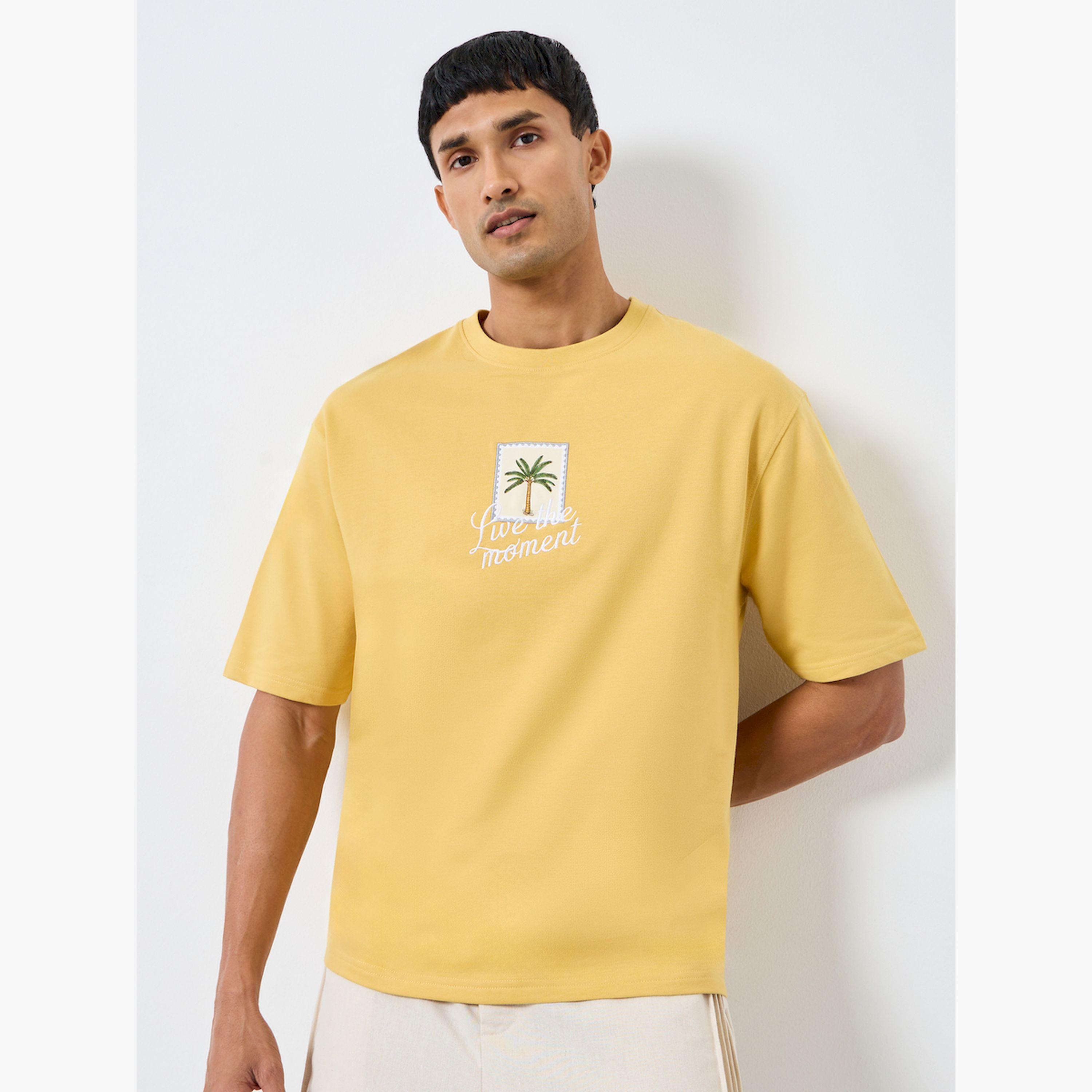 Styli Men Embroidered Slogan Oversized T-Shirt-men-clothing-tshirtsandpolos-tshirts-image-1