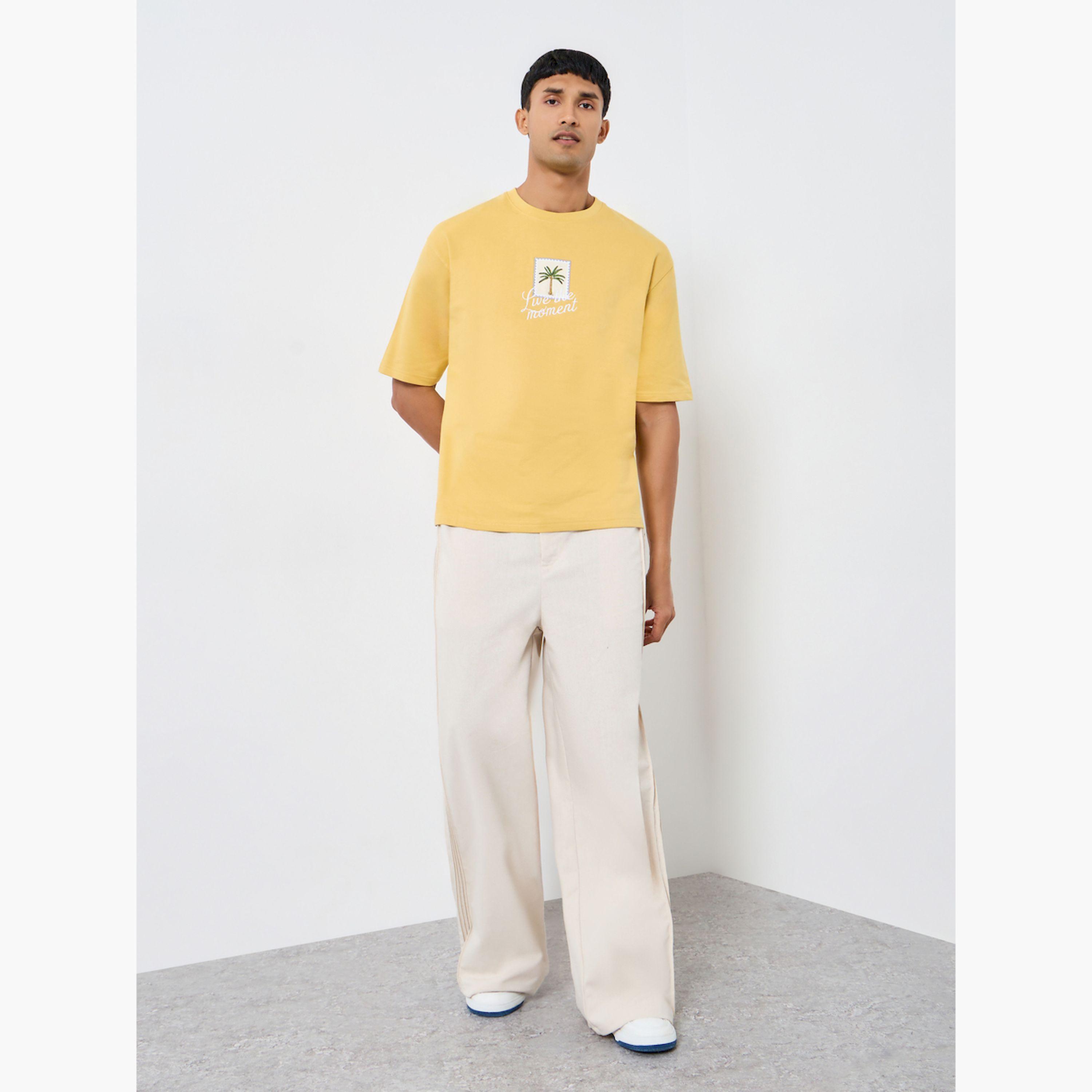 Styli Men Embroidered Slogan Oversized T-Shirt-men-clothing-tshirtsandpolos-tshirts-image-2