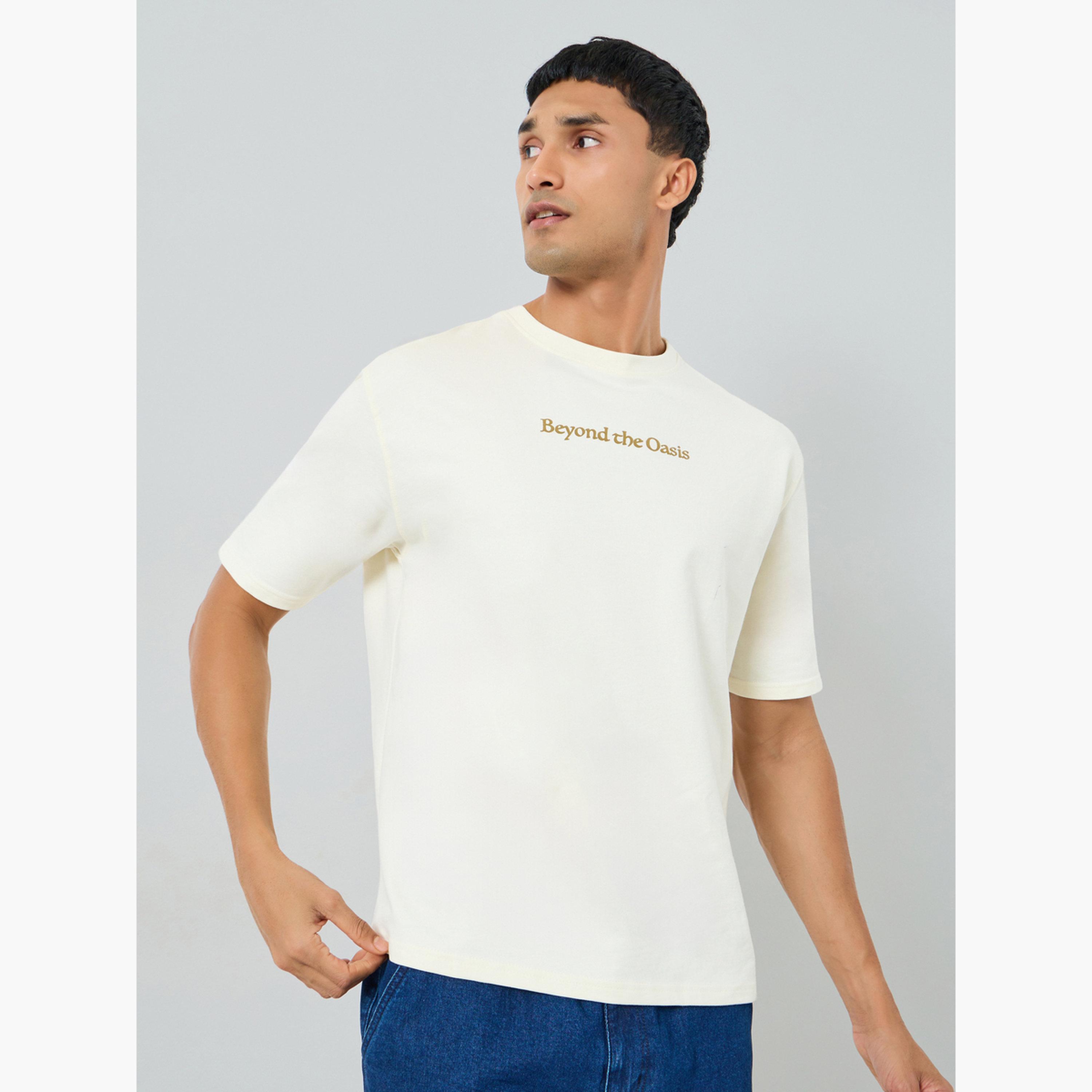 Styli Men Oversized Camel Graphic T-Shirt-men-clothing-tshirtsandpolos-tshirts-image-1