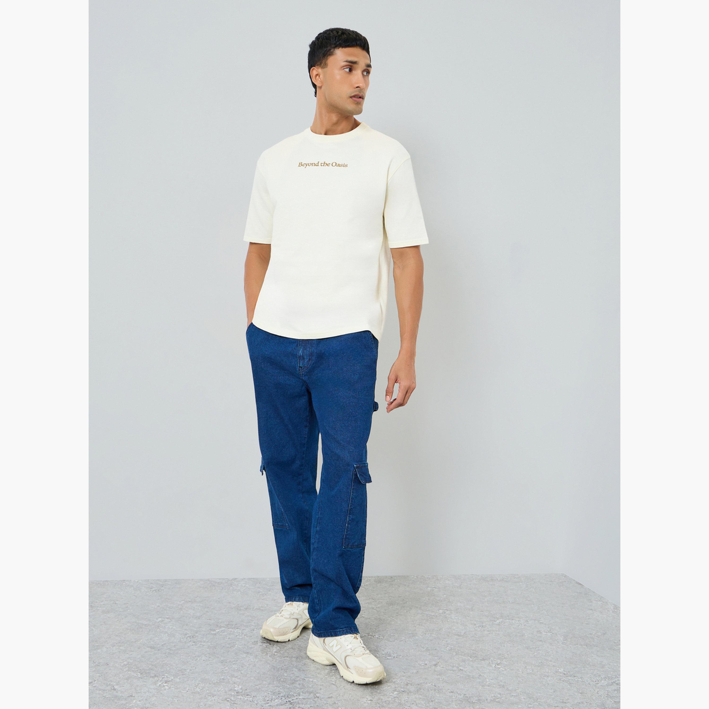 Styli Men Oversized Camel Graphic T-Shirt-men-clothing-tshirtsandpolos-tshirts-image-2