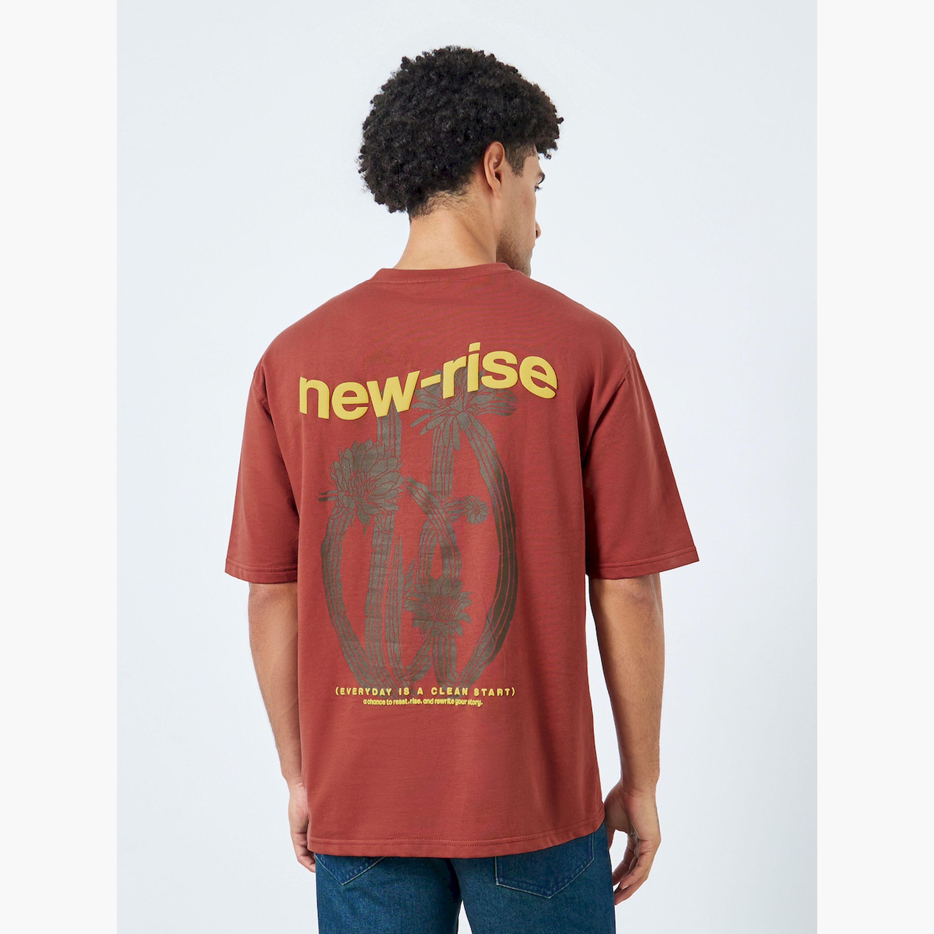 Styli Men Rust Graphic Print Oversized T-Shirt-men-clothing-tshirtsandpolos-tshirts-image-4