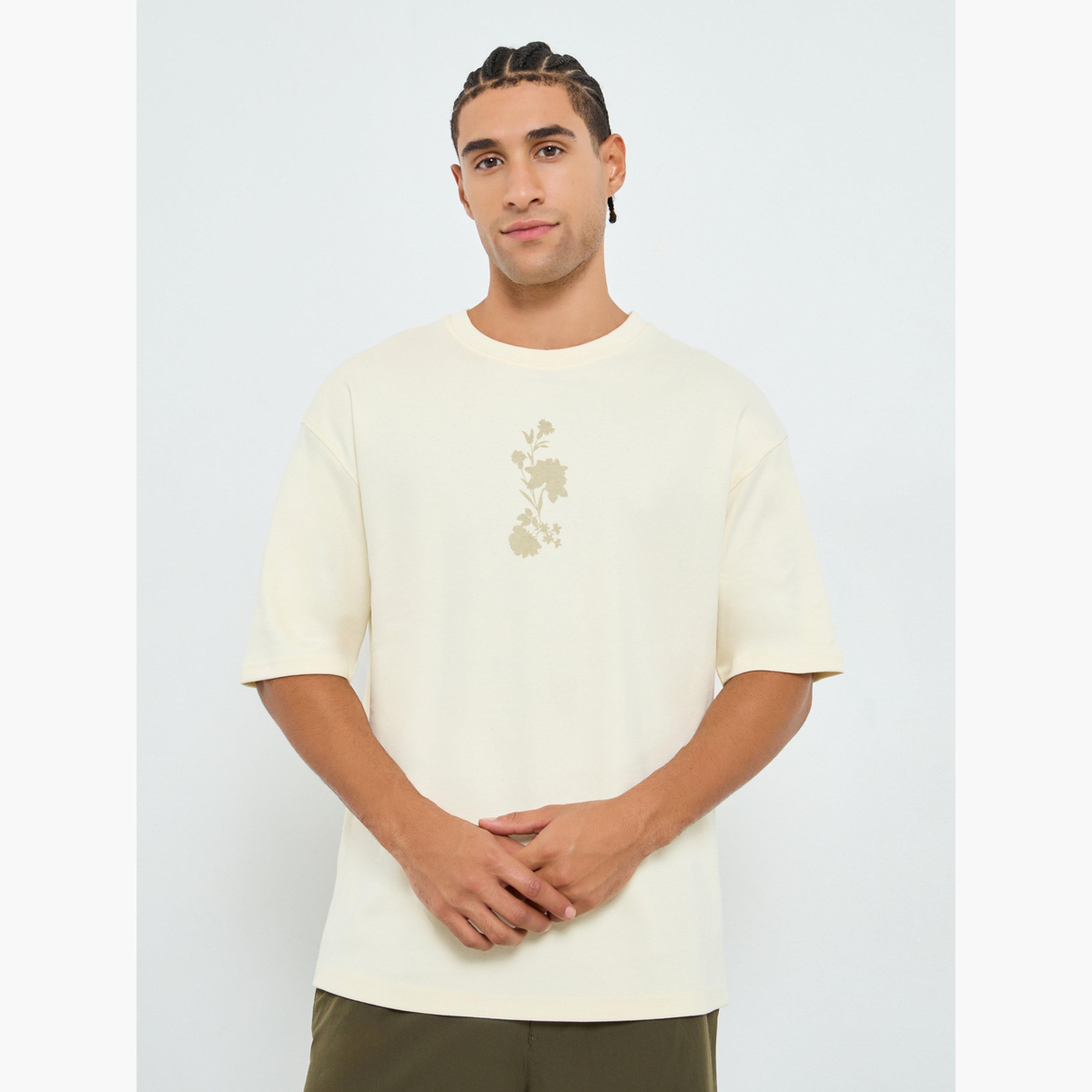 Styli Men Oversized Floral Graphic T-Shirt-men-clothing-tshirtsandpolos-tshirts-image-1