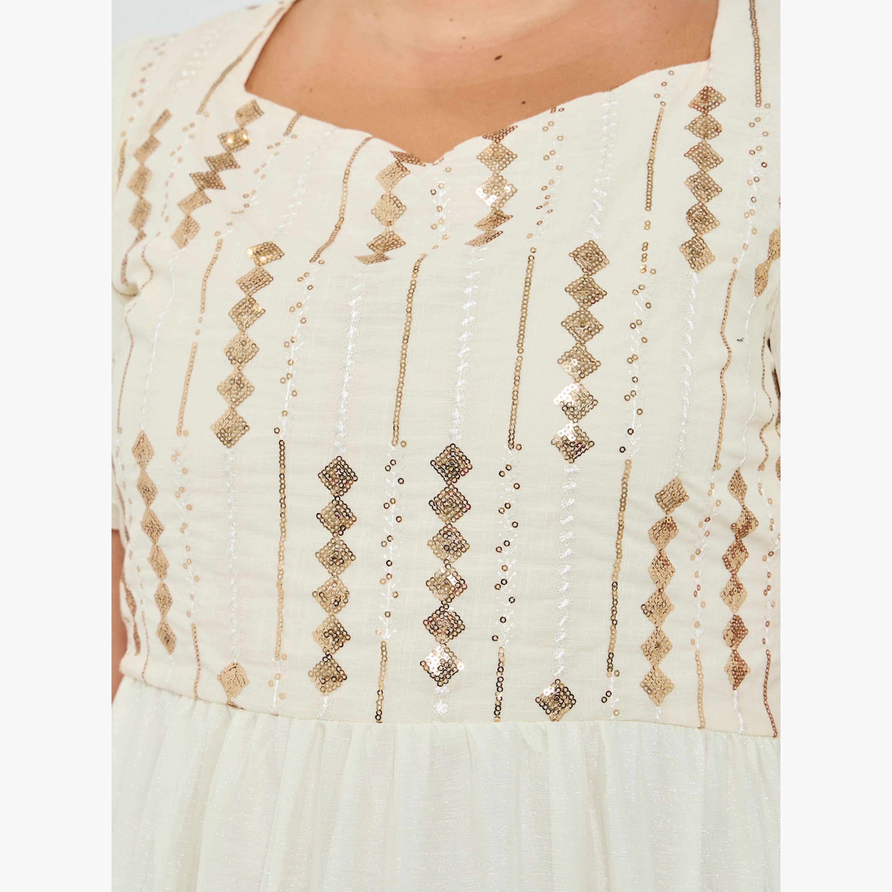 Styli Plus Size Cream Embroidered Tiered Maxi Dress-women-clothing-dresses-image-5