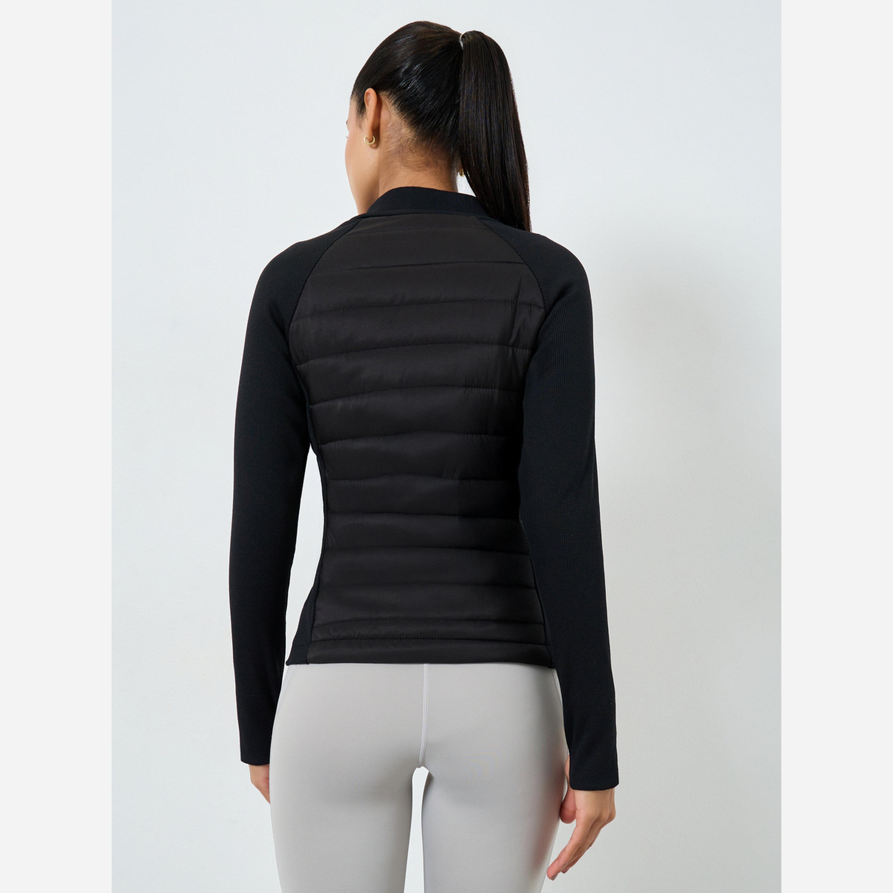 ستايلي - جاكيت مبطن أكمام طويلة وفتحة للإبهام وسحاب كامل-women-clothing-sportswearandactivewear-coatsandjackets-jackets-image-5