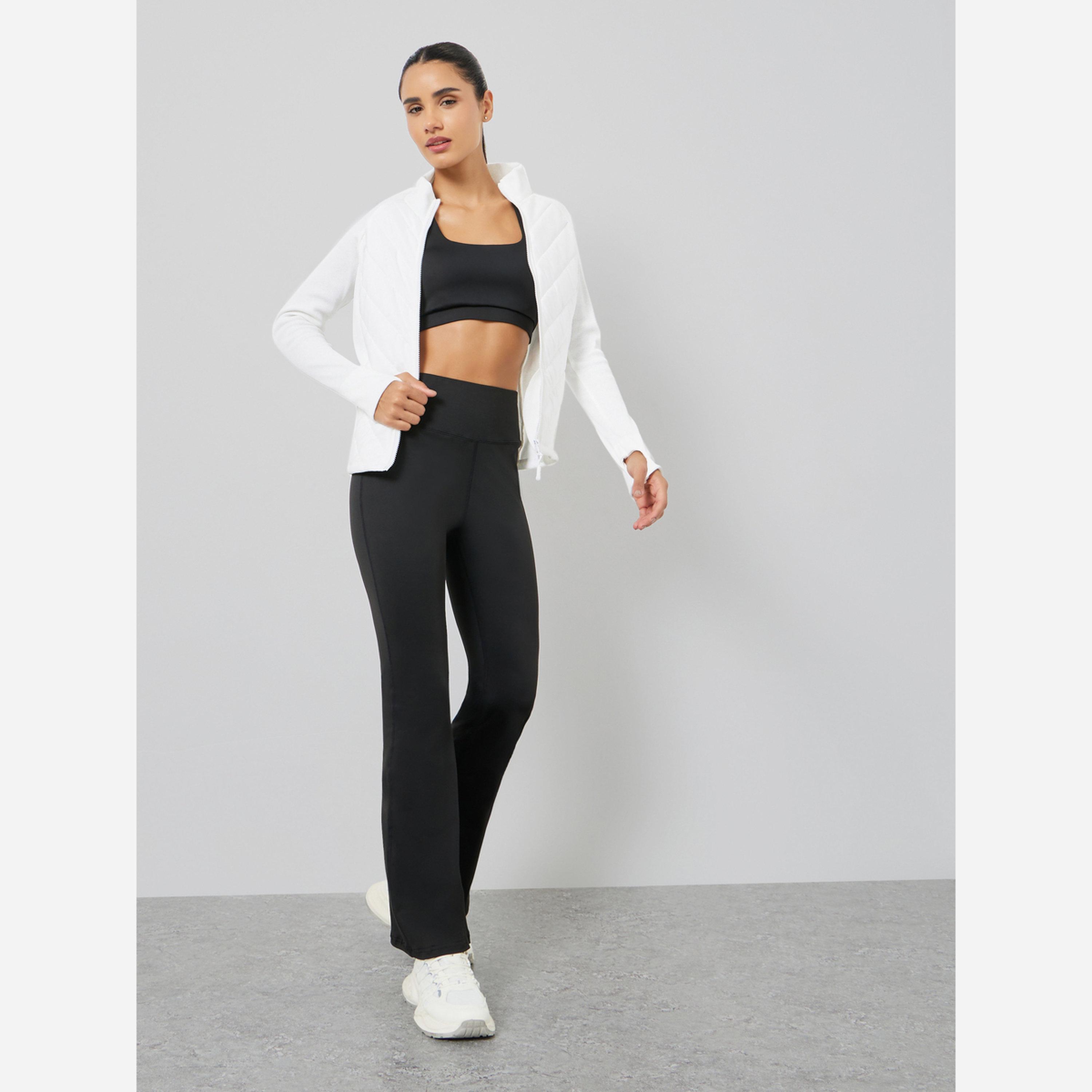 Styli Solid Long Sleeve Thumbhole Detail Padded Jacket-women-clothing-sportswearandactivewear-coatsandjackets-jackets-image-2