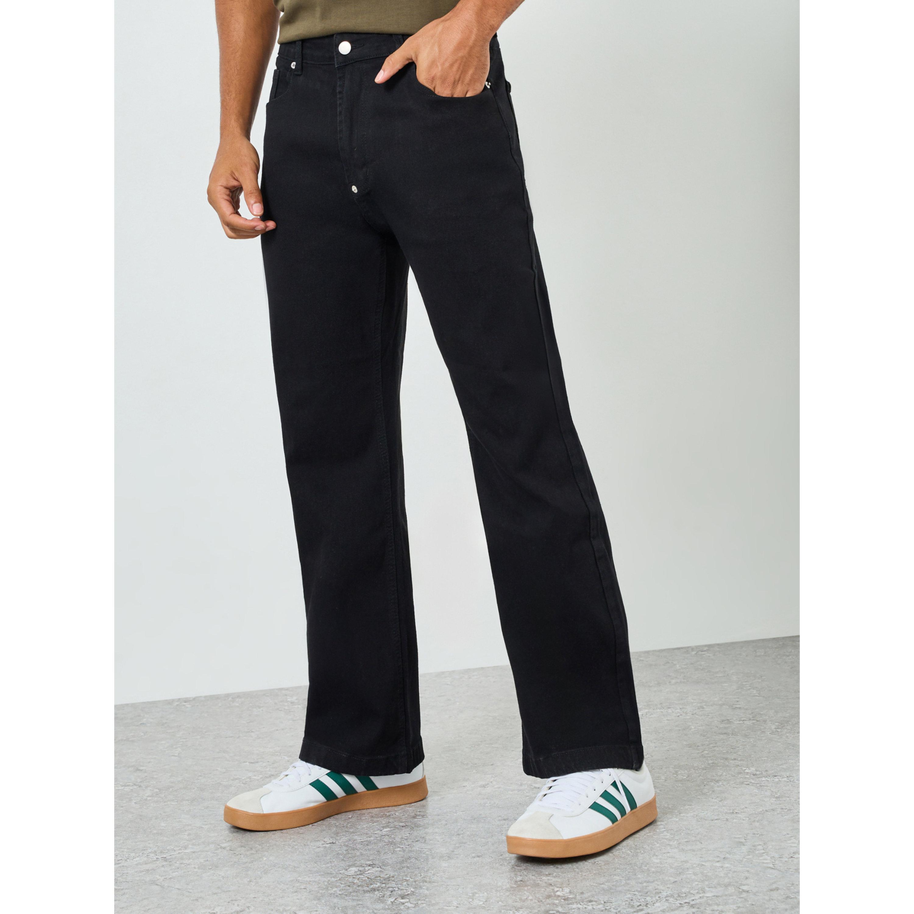 جينز سادة بقصة كاربنتر للرجال-men-clothing-bottoms-jeans-image-1