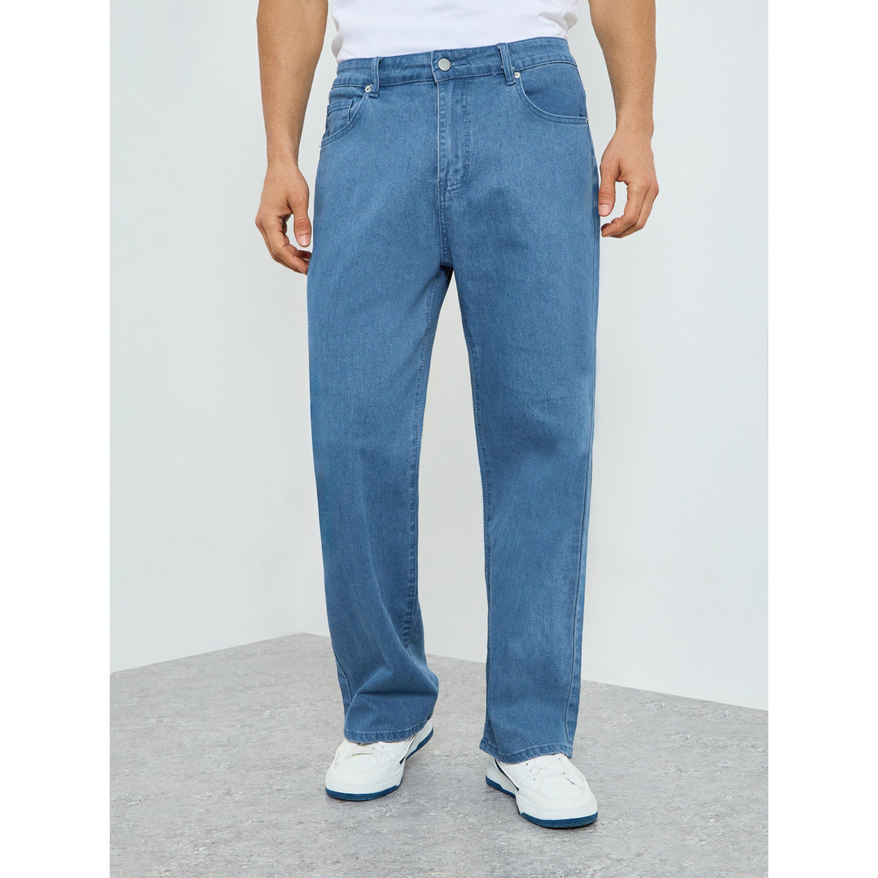 بنطال جينز رجالي بقصة واسعة-men-clothing-bottoms-jeans-image-1