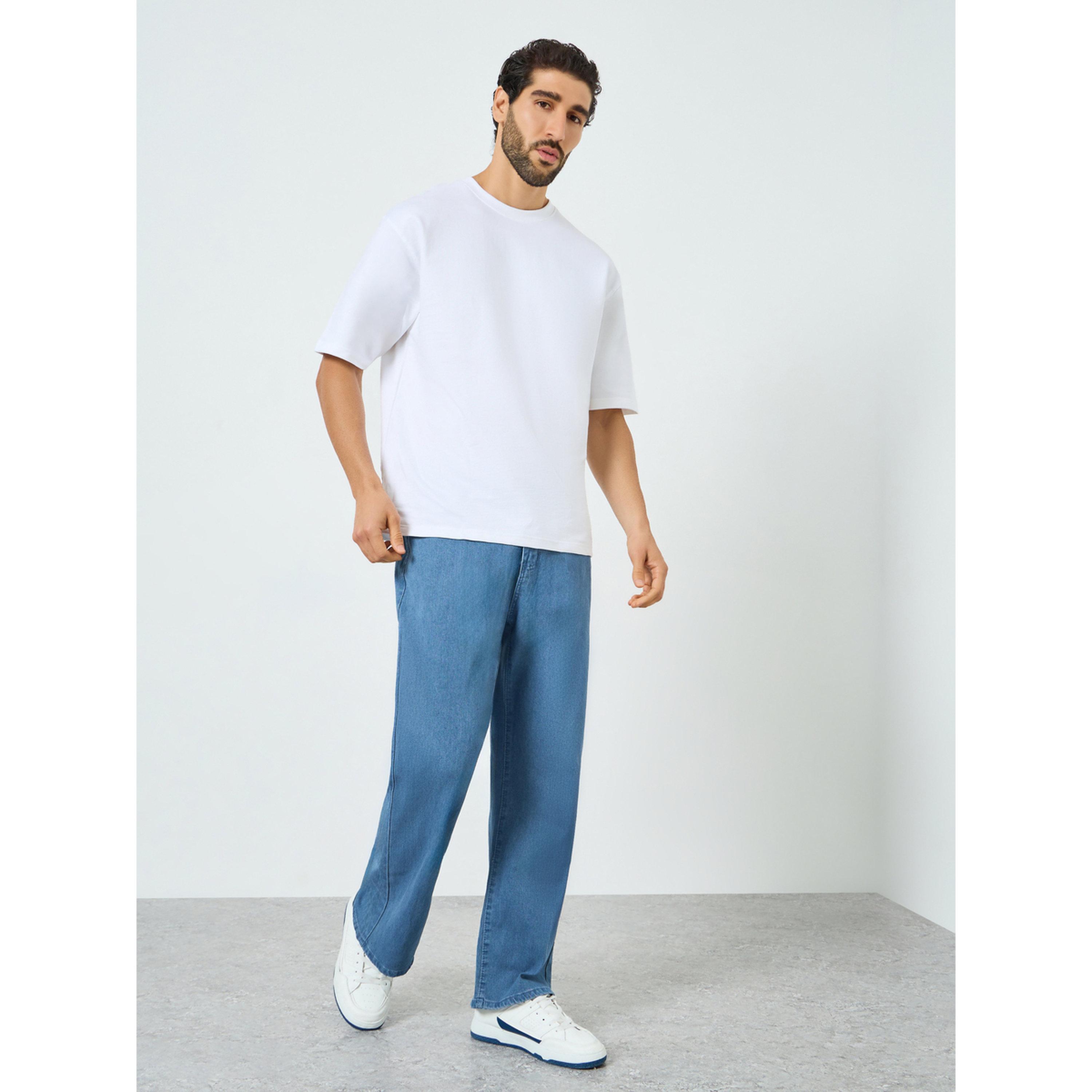 Styli Men Light Blue Loose Fit Jeans-men-clothing-bottoms-jeans-image-2