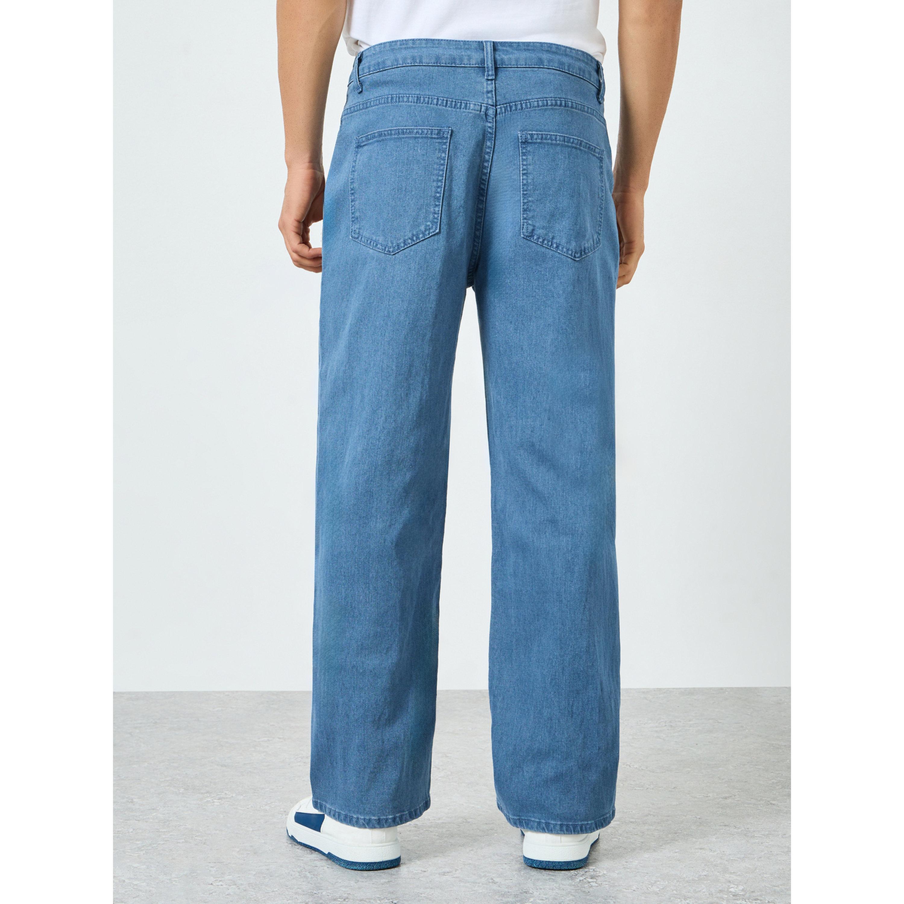 Styli Men Light Blue Loose Fit Jeans-men-clothing-bottoms-jeans-image-4