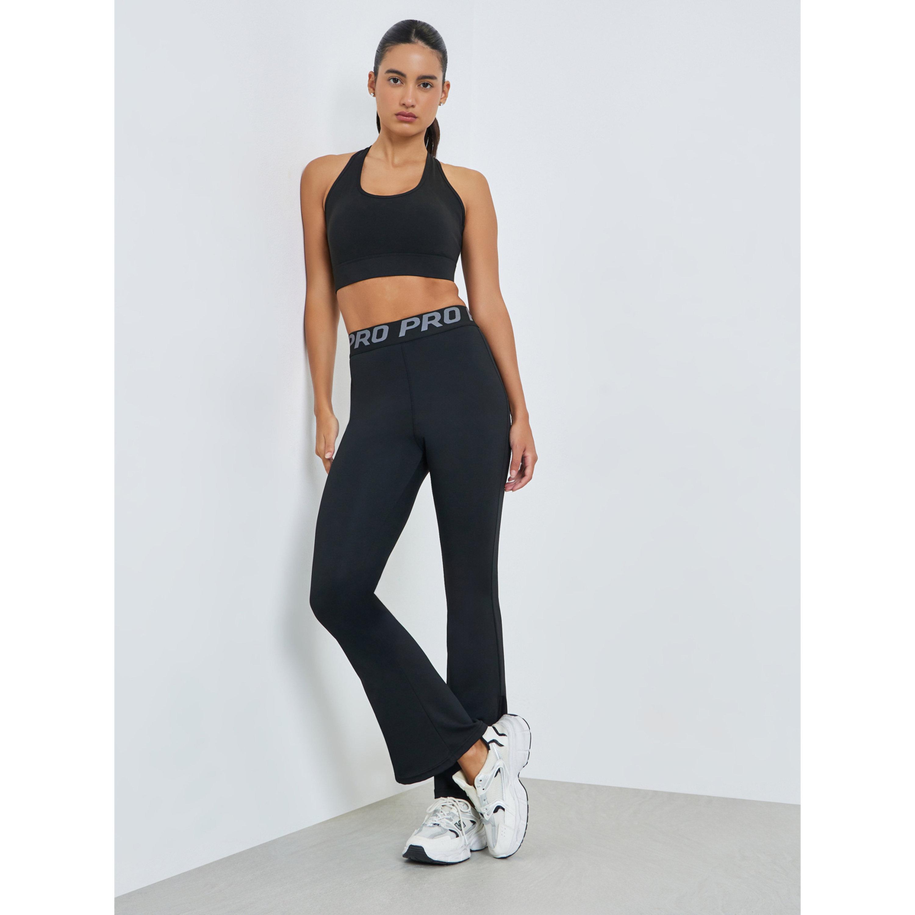 Styli Black Multi Back Strap Hook and Eye Sports Bra - Medium Support-women-clothing-sportswearandactivewear-sportsbras-image-2