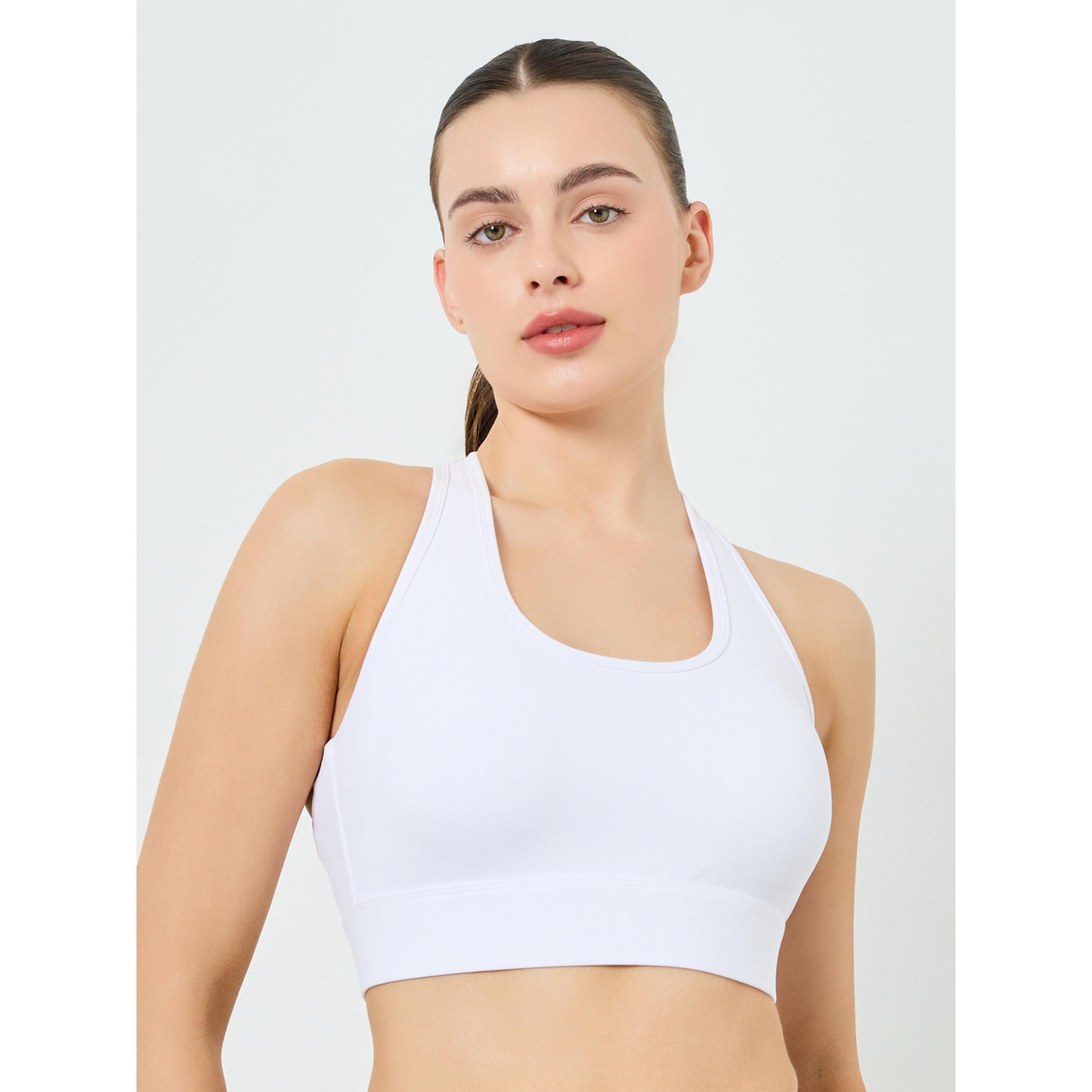 حمالة صدر رياضية نسائية سادة بحمالات خلفية-women-clothing-lingerie-bras-image-1