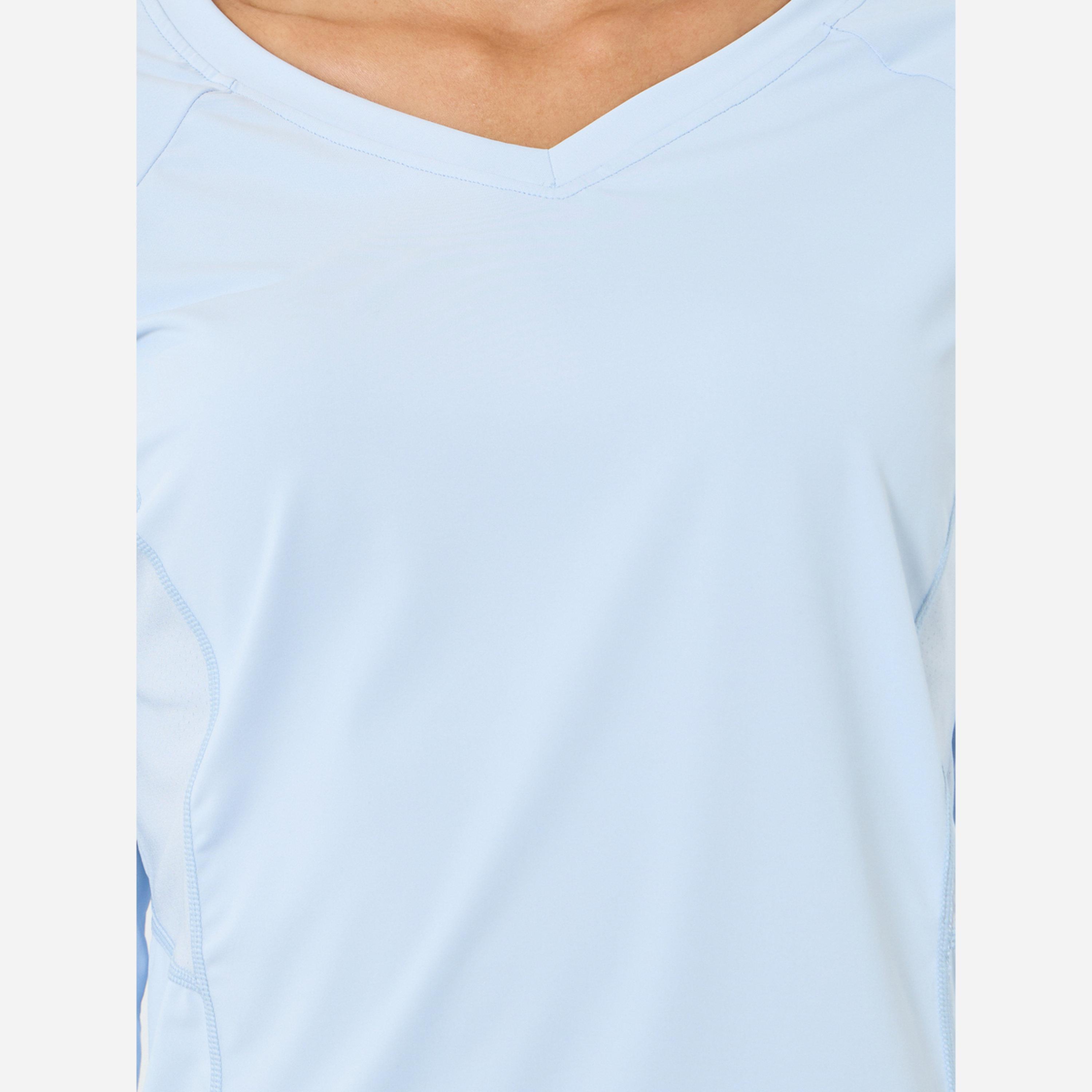 ستايلي - بلوزة أكمام طويلة مع ظهر حرف U مقلوب مشبك-women-clothing-tshirts-image-3