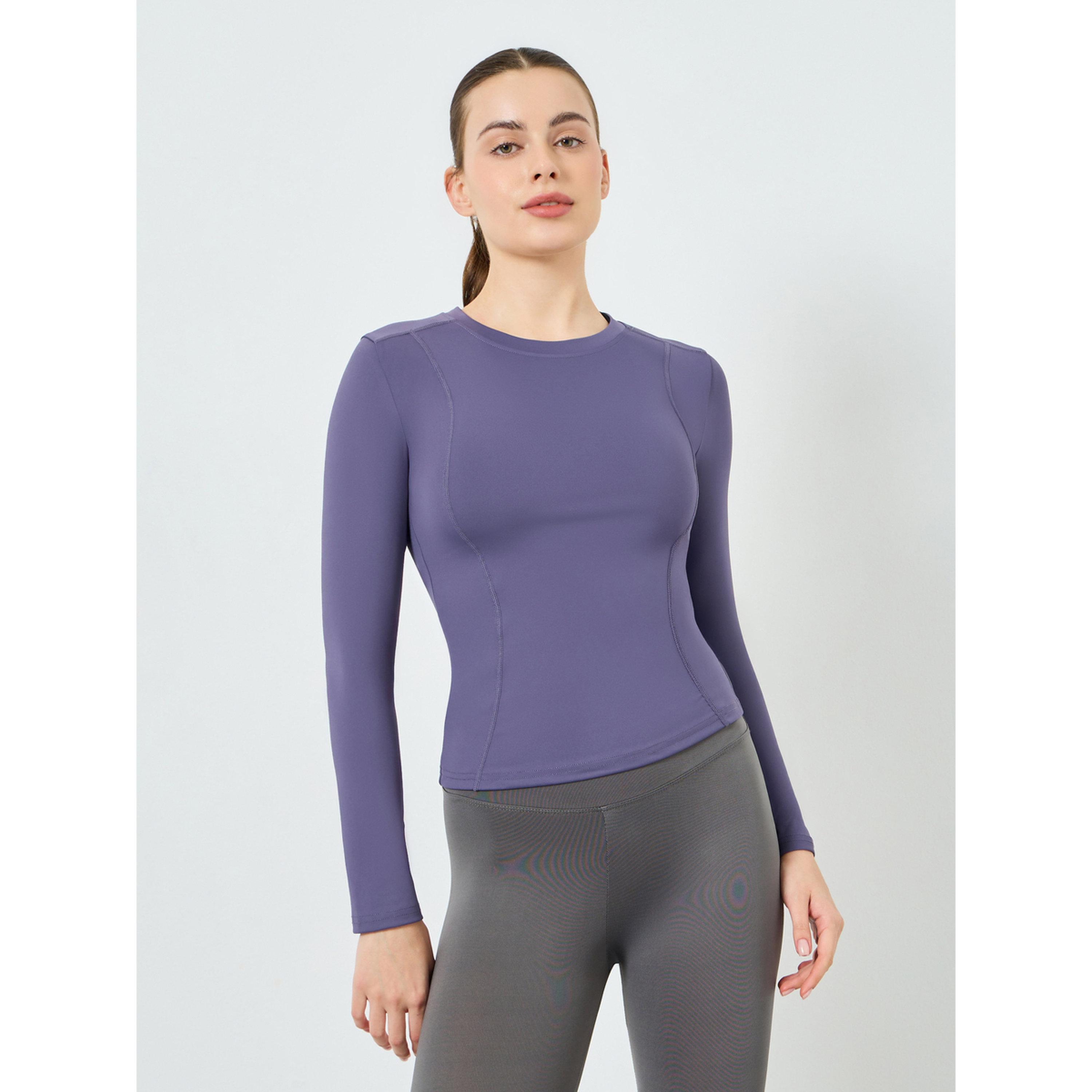 Styli Round Neck Fitted Long Sleeve Top-women-clothing-tshirts-image-1