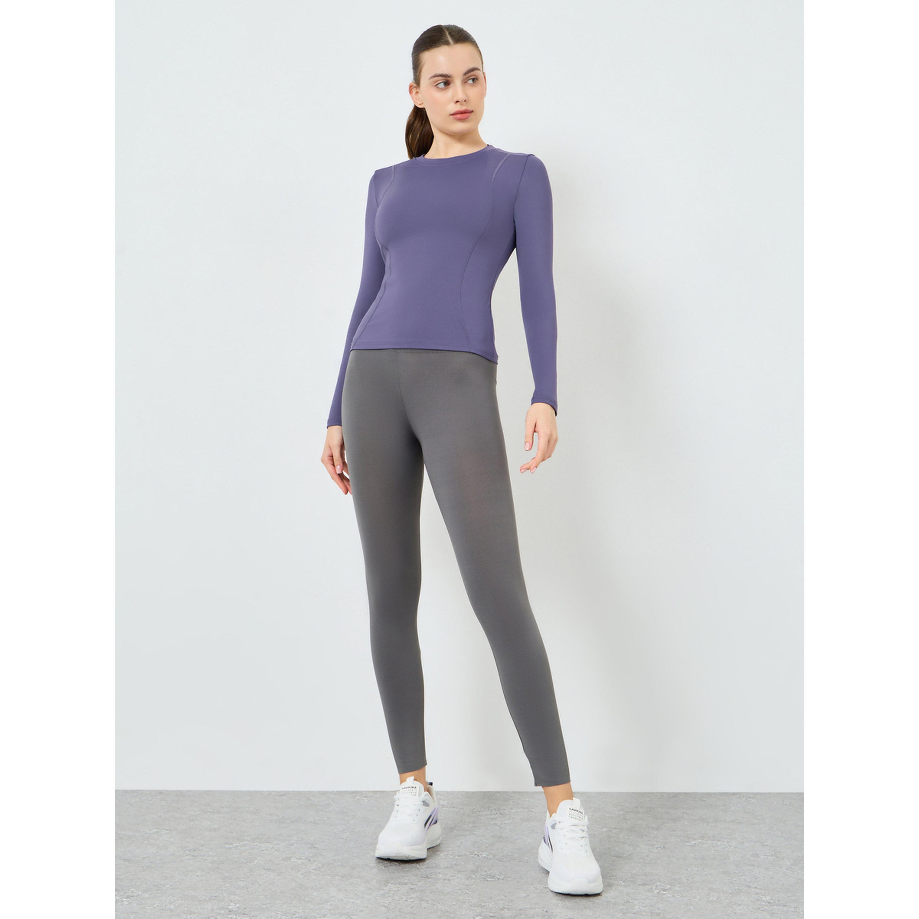 Styli Round Neck Fitted Long Sleeve Top-women-clothing-tshirts-image-2