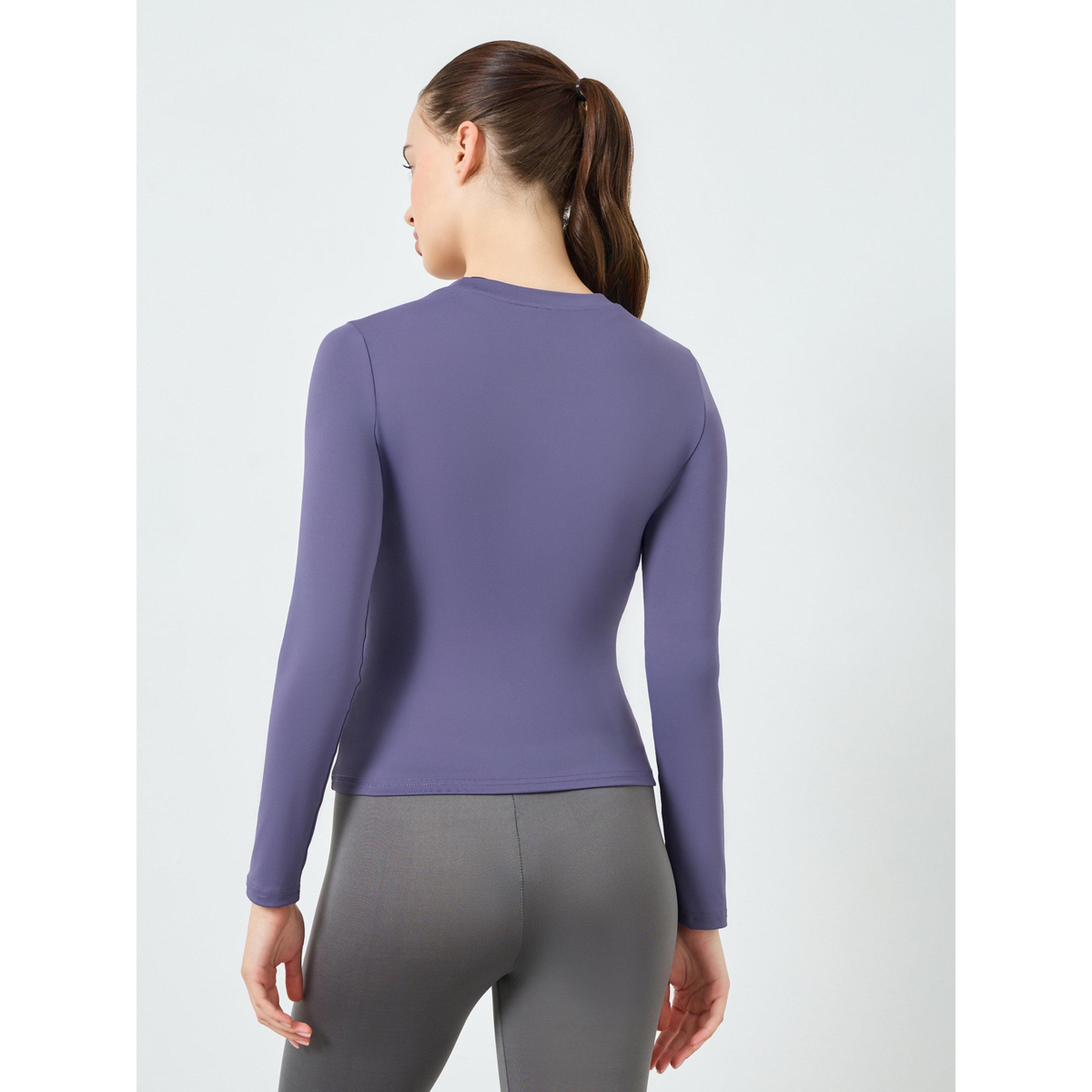 Styli Round Neck Fitted Long Sleeve Top-women-clothing-tshirts-image-3