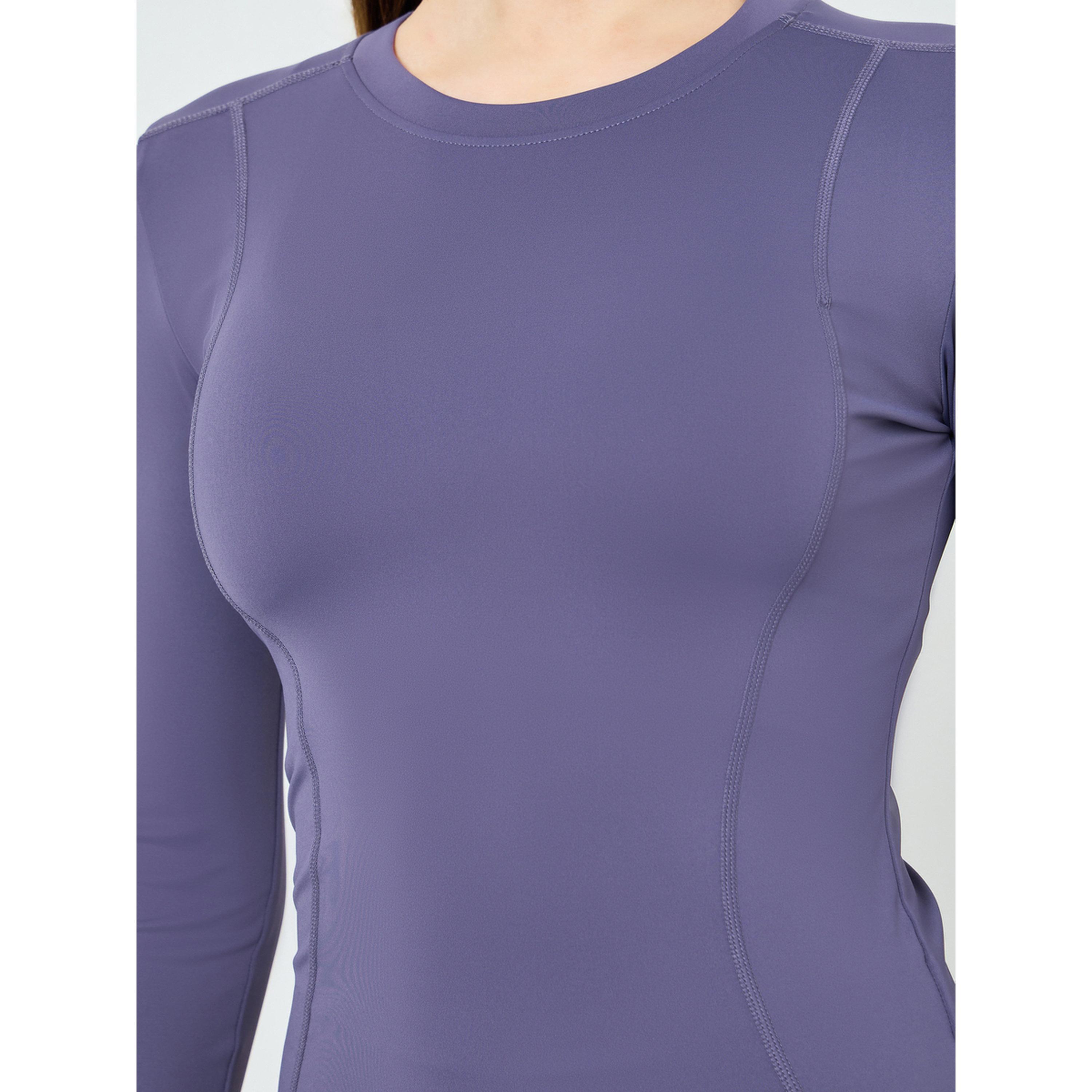 Styli Round Neck Fitted Long Sleeve Top-women-clothing-tshirts-image-4
