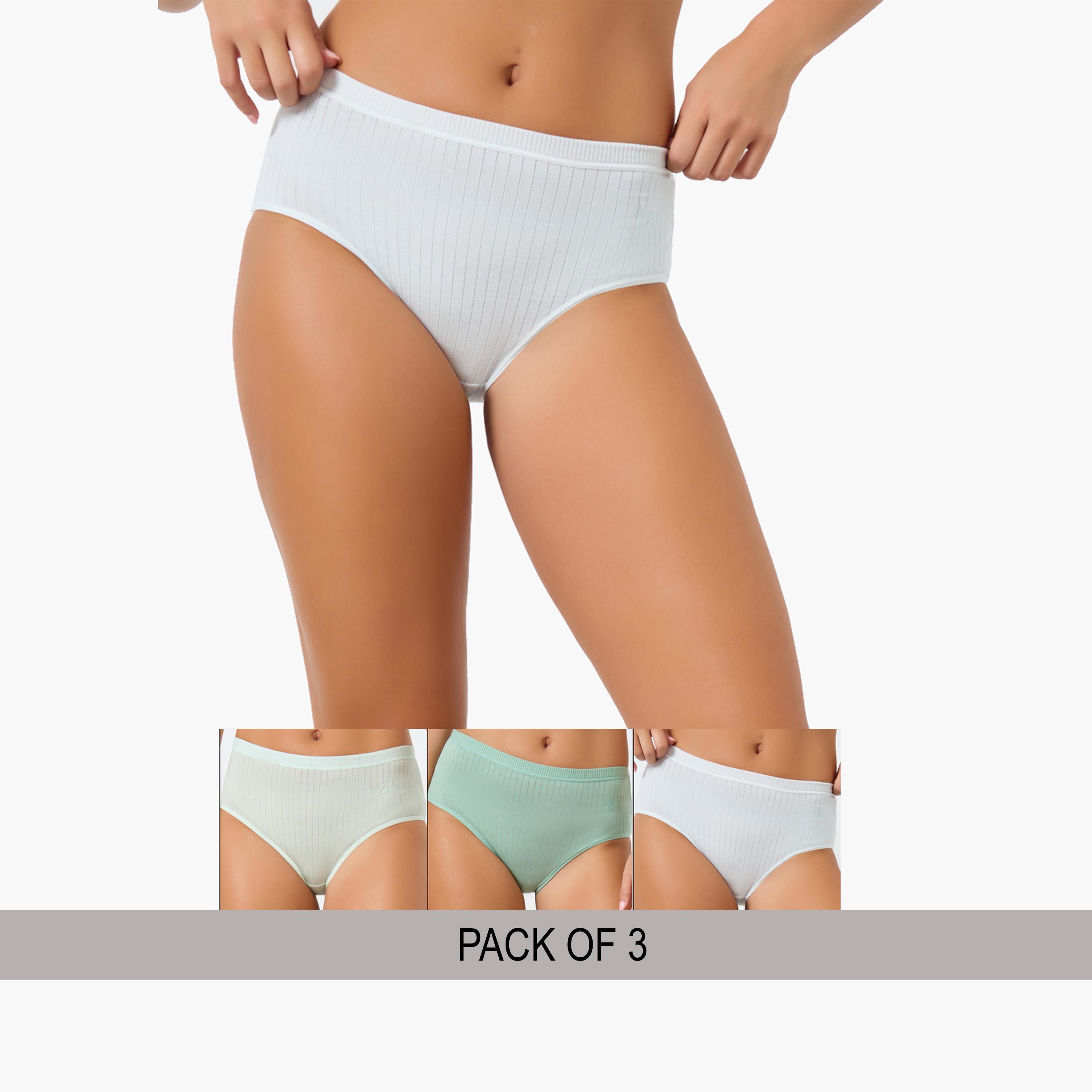 Styli Pack of 3 - Cotton Elastane Hipster Briefs-women-clothing-lingerie-panties-image-1