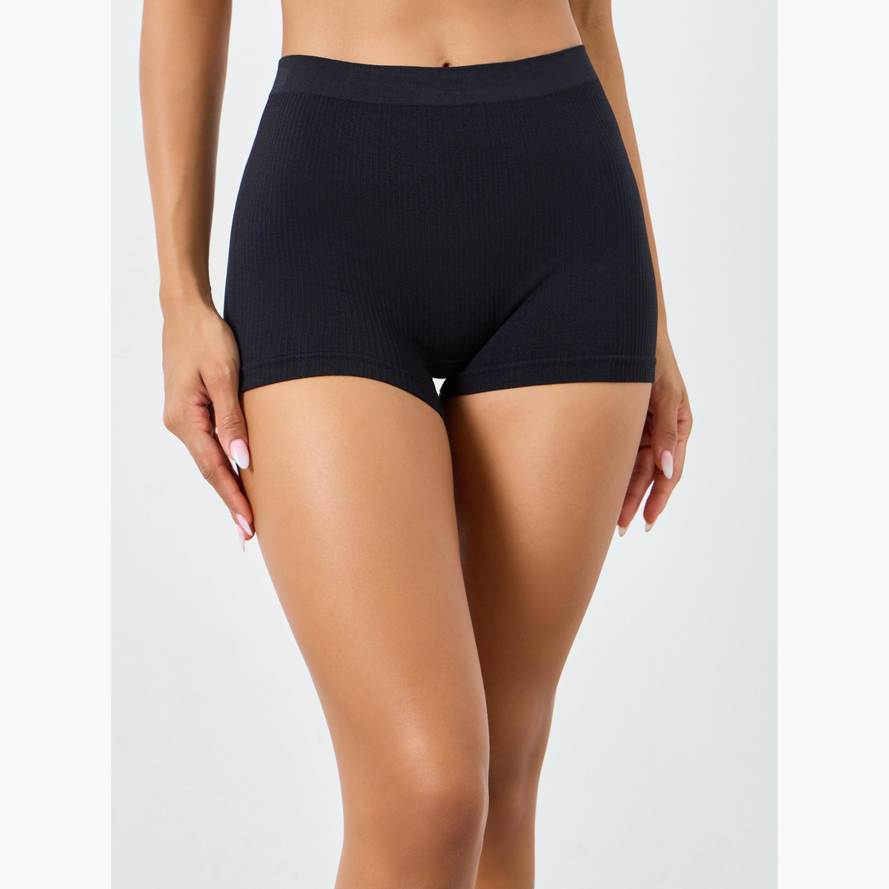 Styli Pack of 3 - Ribbed Boyshort Brief-women-clothing-lingerie-panties-image-5