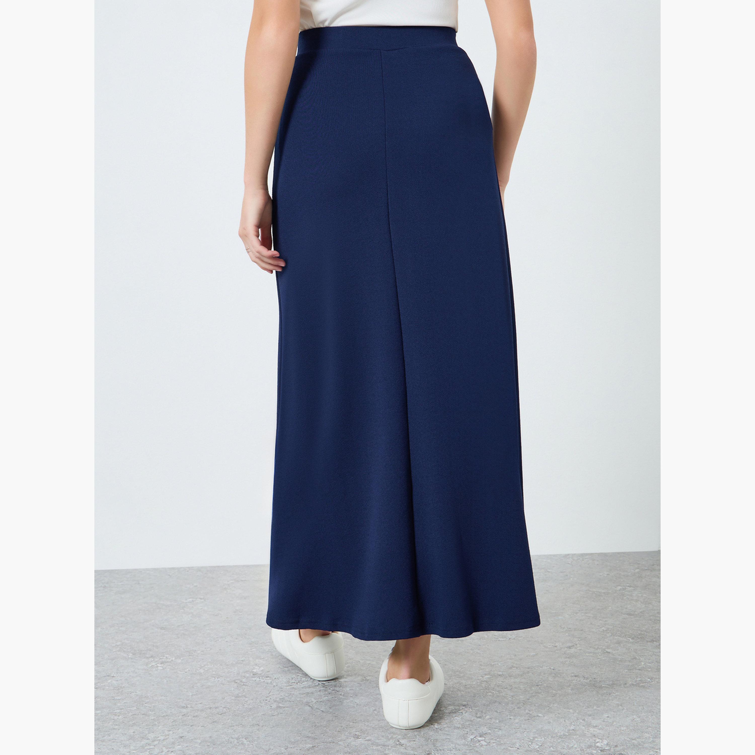 Take Two Women Solid Bow Detail A-Line Maxi Skirt-women-clothing-bottoms-skirts-image-4