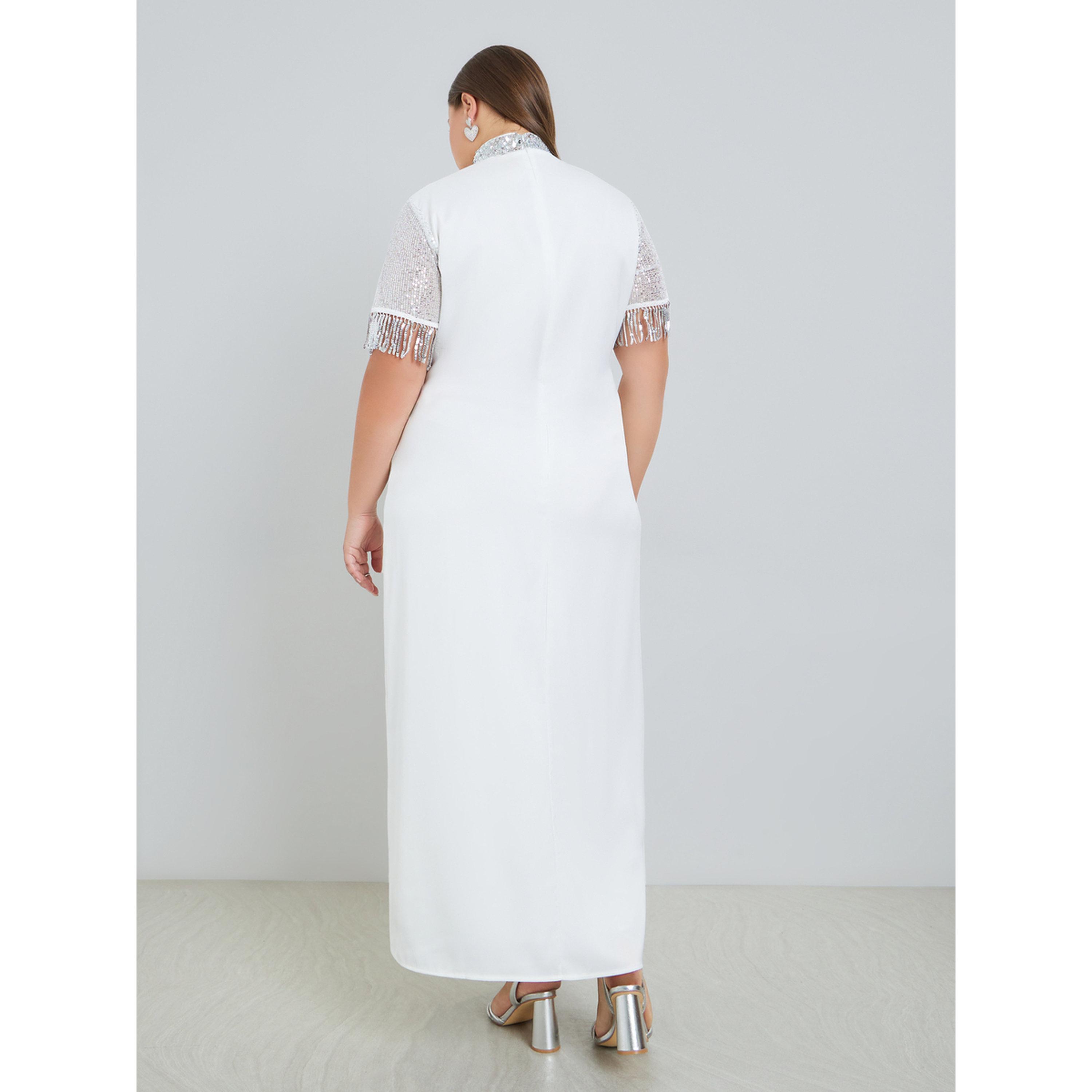 فستان أوف وايت مزين وقصة مستقيمة مقاس كبير-women-clothing-dresses-image-4