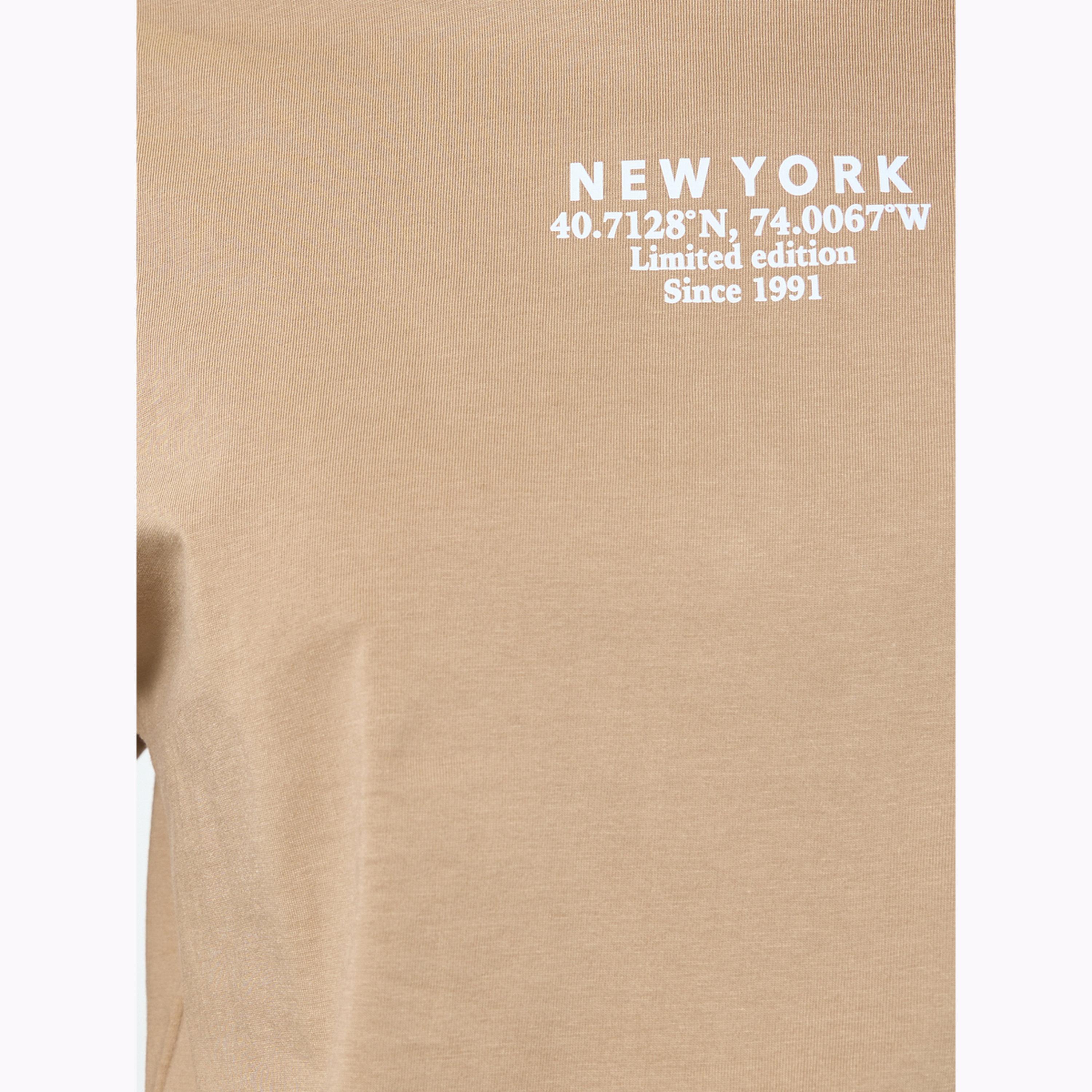 Styli Brown Taping Detail Cotton Oversized T-Shirt-women-clothing-tshirts-image-6