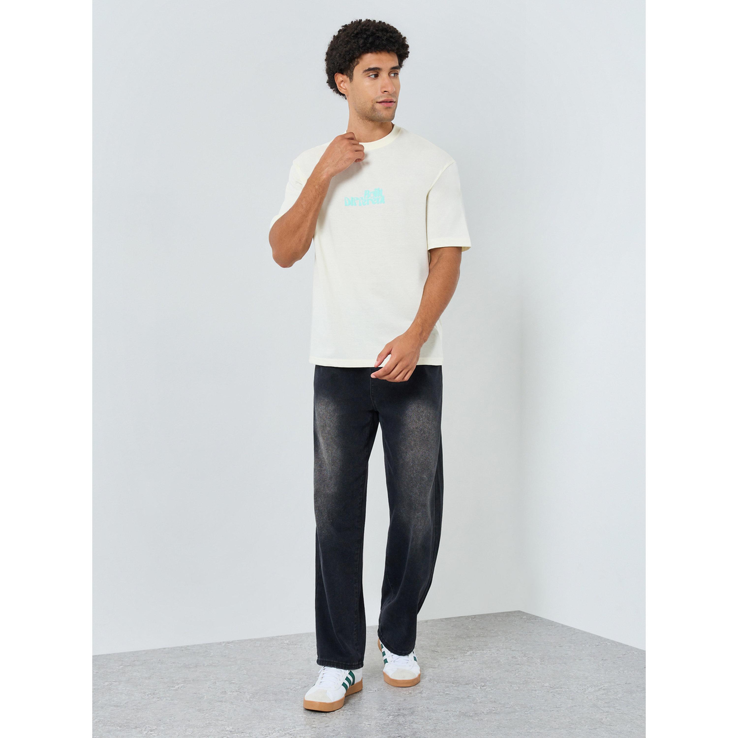 Styli Men Off-White Graphic Print Oversized T-Shirt-men-clothing-tshirtsandpolos-tshirts-image-2